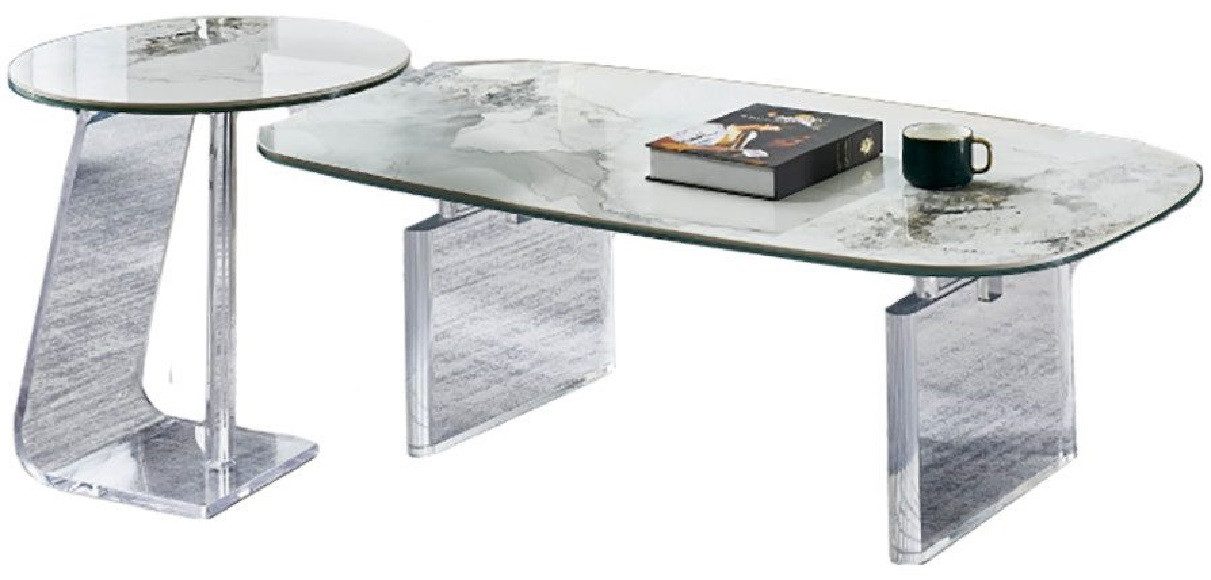 Xlmoebel Beistelltisch Luxuriöser Sofatisch - zeitgemäßer Beistelltisch für moderne (1-St., Beistelltisch + Couchtisch), Hergestellt in Europa