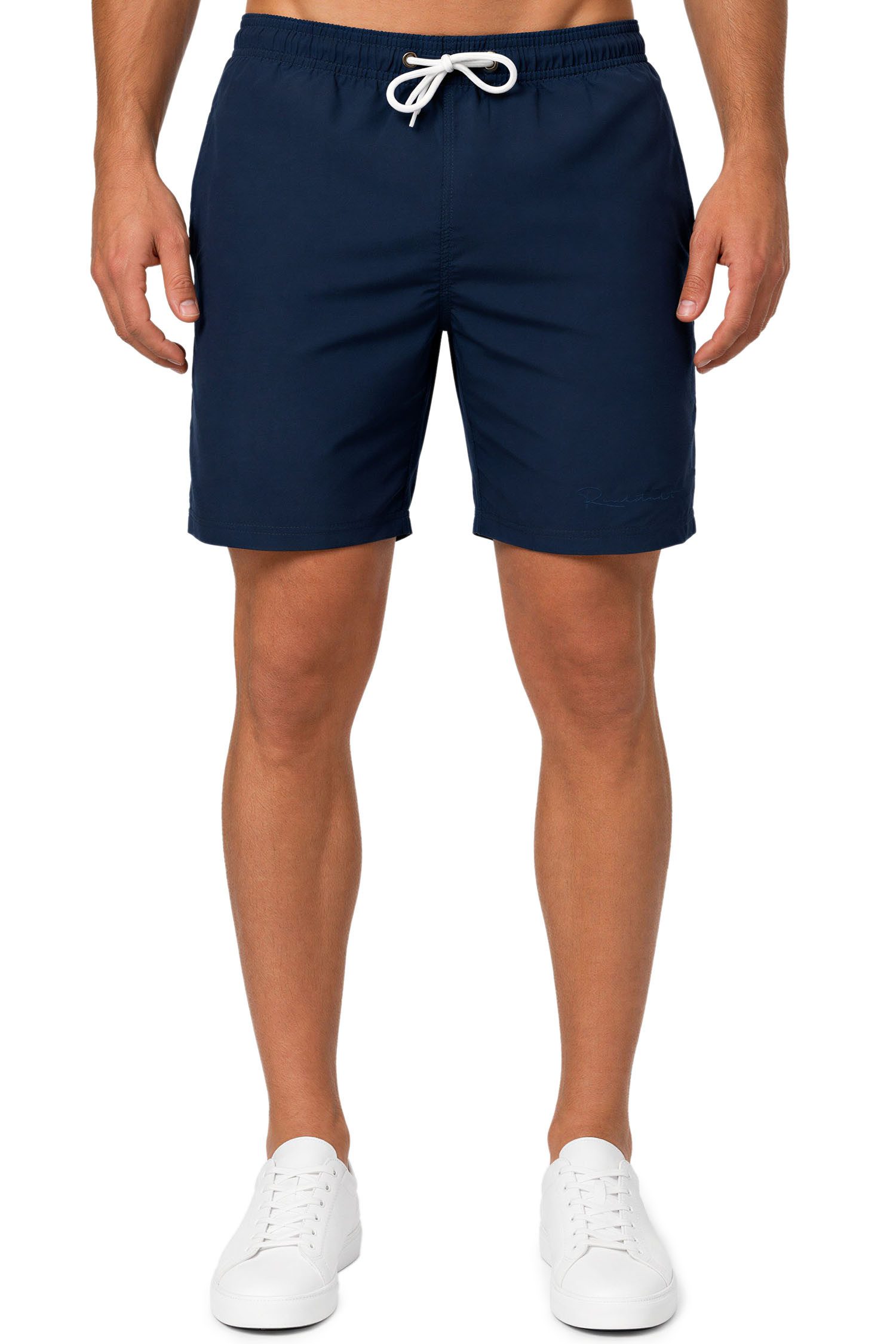 Reichstadt Badeshorts Herren Regular Fit Badehose Mid Waist 25RS073 Brandname-Stitching als dezentes Design-Highlight