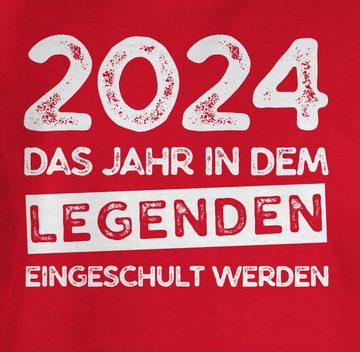Shirtracer T-Shirt 2024 Das Jahr in dem Legenden eingeschult werden Einschulung Mädchen