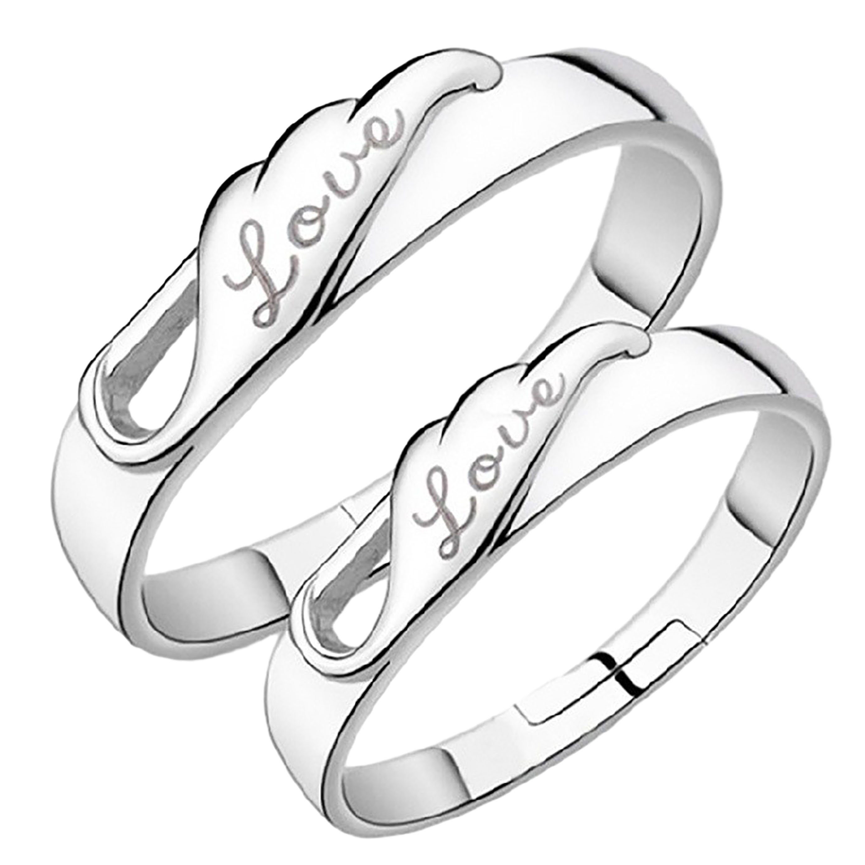 SRRINM Fingerring Paar Ringe Angel Wings Pair Ring (2-tlg)