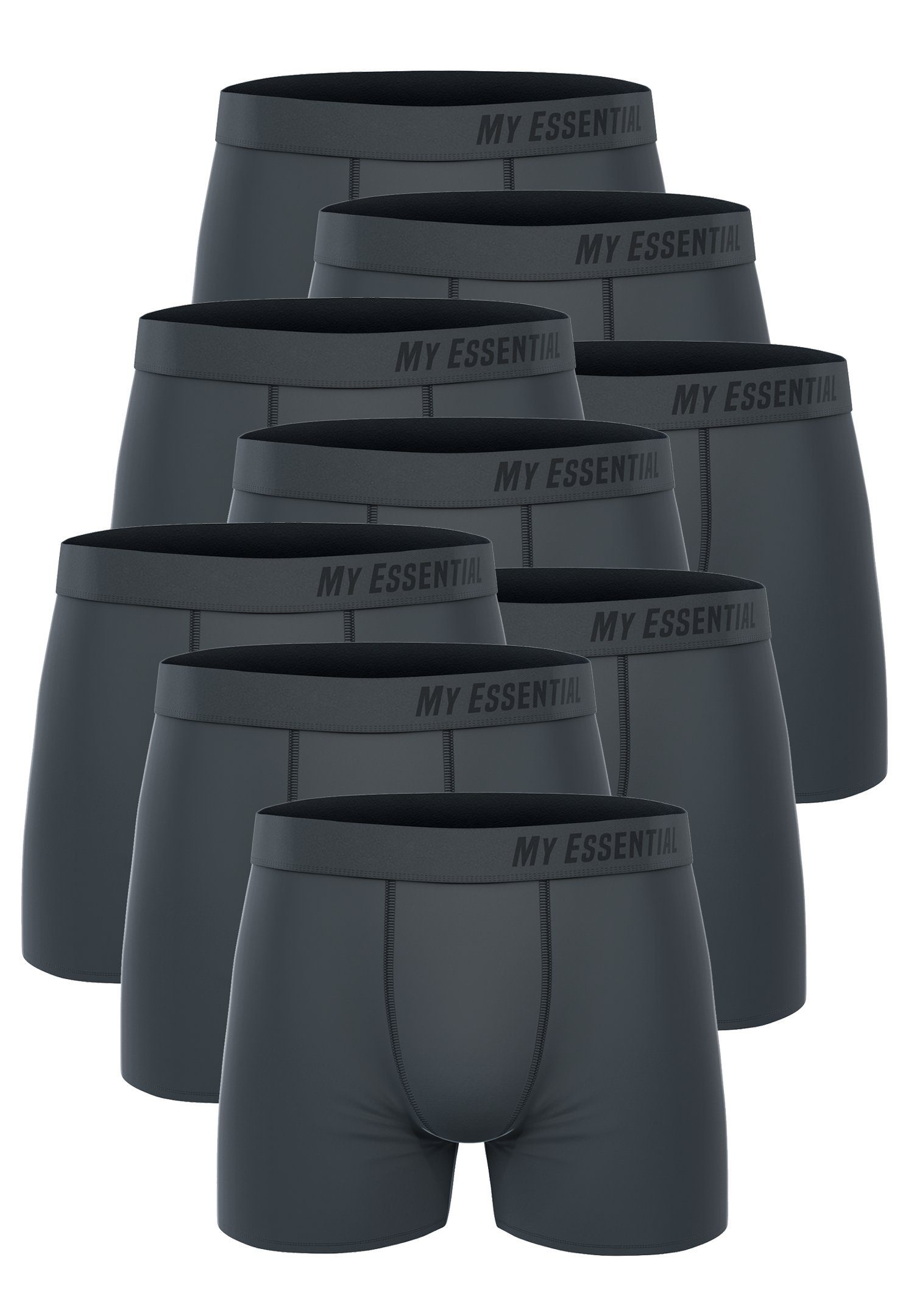 My Essential Clothing Boxershorts My Essential 9 Pack Boxers Cotton Bio (Spar-Pack, 9-St., 9er-Pack) Grey
