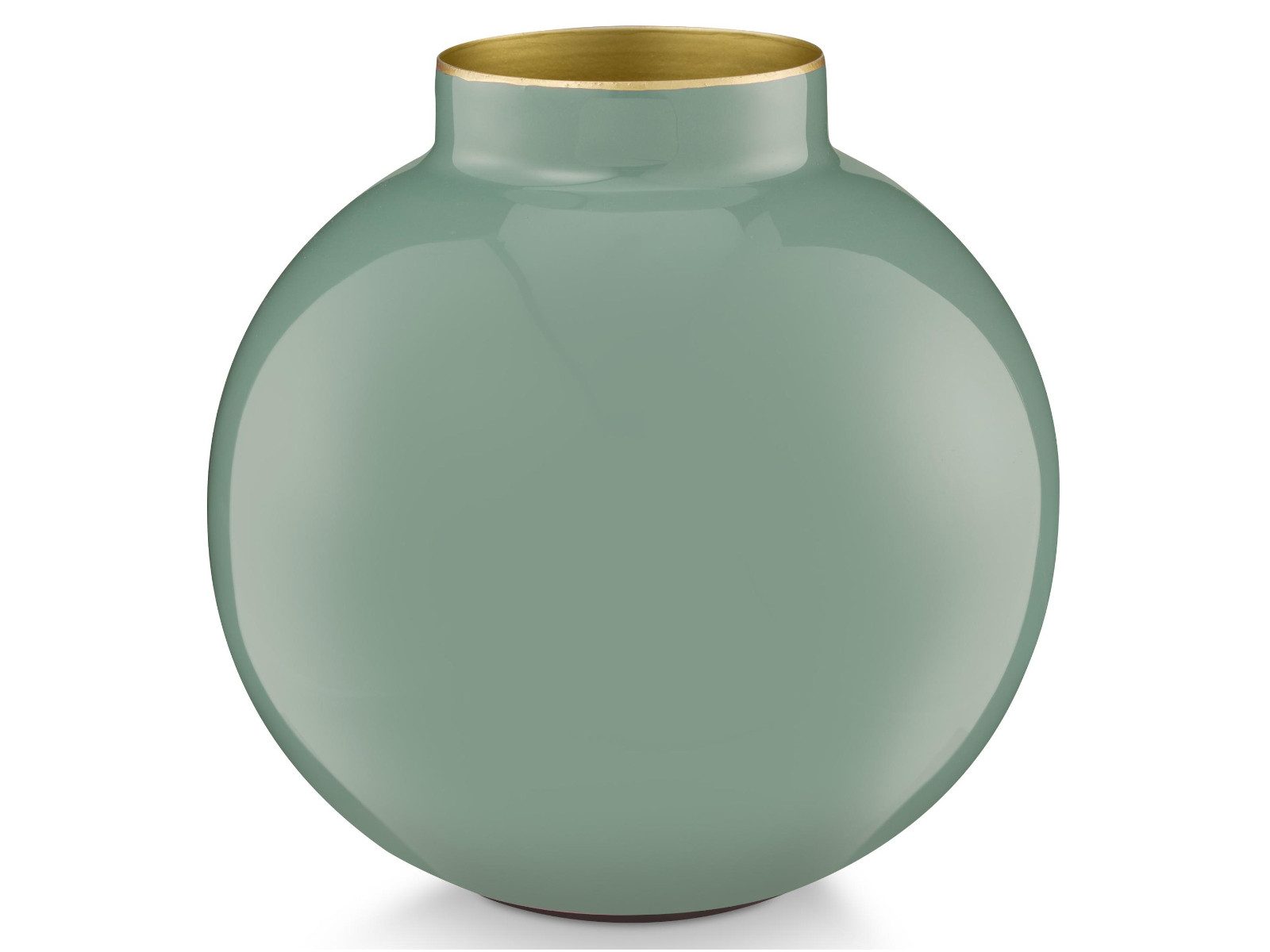 PiP Studio Dekovase Vase Metall Mid Green 17cm (Vasen)