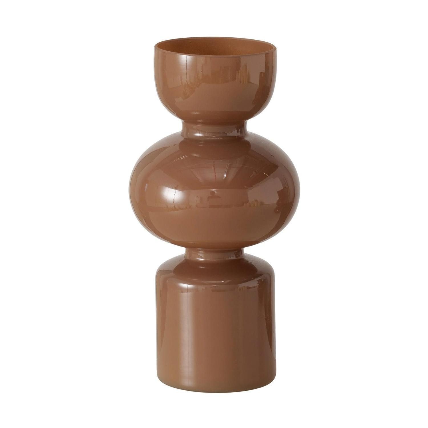 BOLTZE GRUPPE GmbH Dekovase Blumenvase NELIKA, H 29 cm, Braun, lackiert, (1 St), aus Glas
