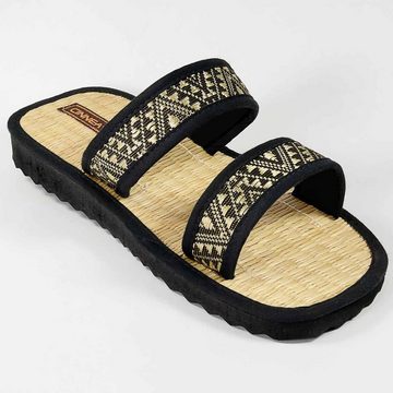 CINNEA MAYA Outdoorsandale Zimtlatschen, handgefertigt, mit Binsen-Fußbett und Wellness-Zimtfüllung, gegen Hornhaut und Fußschweiß