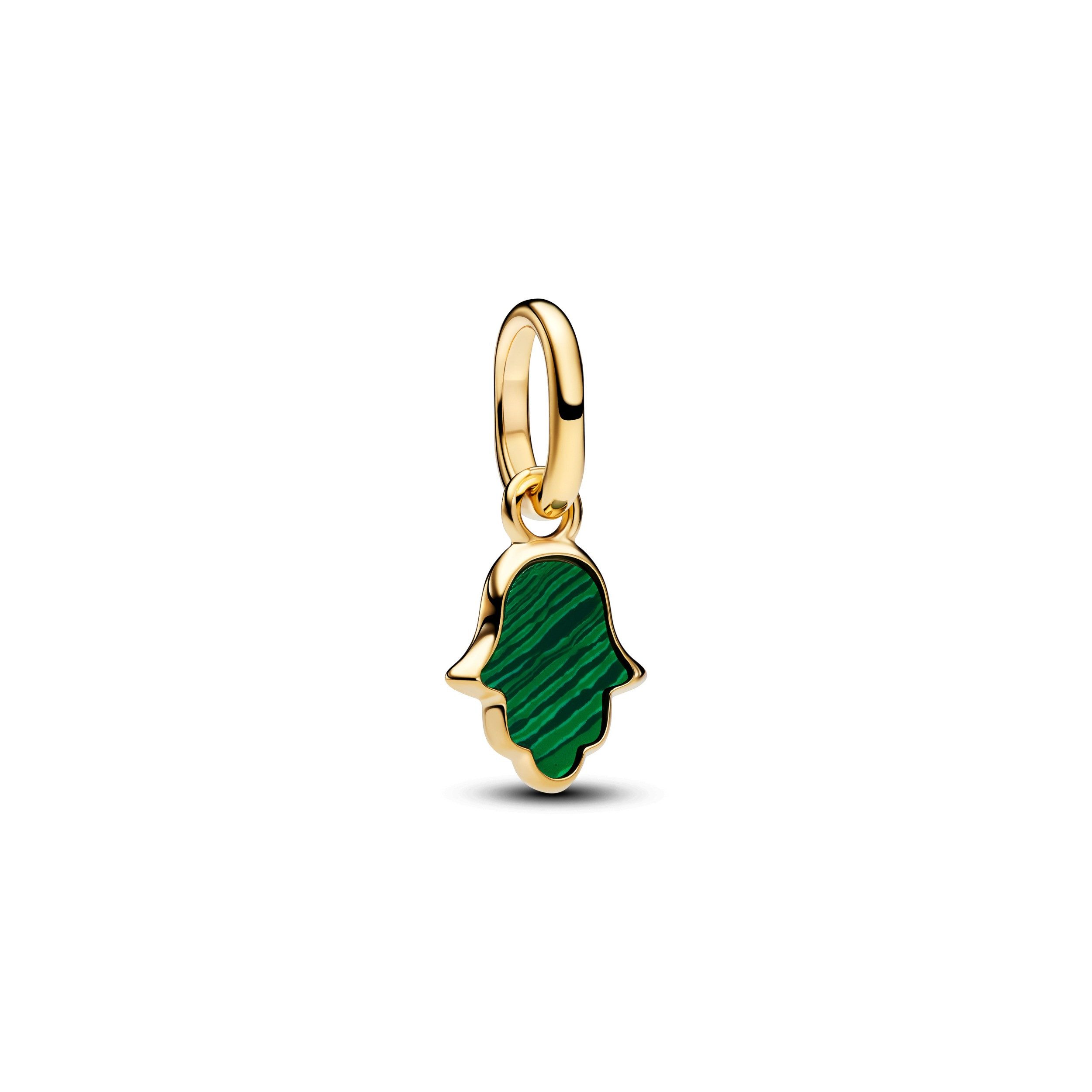 Pandora Charm-Einhänger Pandora Me Charm-Anhänger Hand der Fatima Grün 14K Vergoldet 764612C
