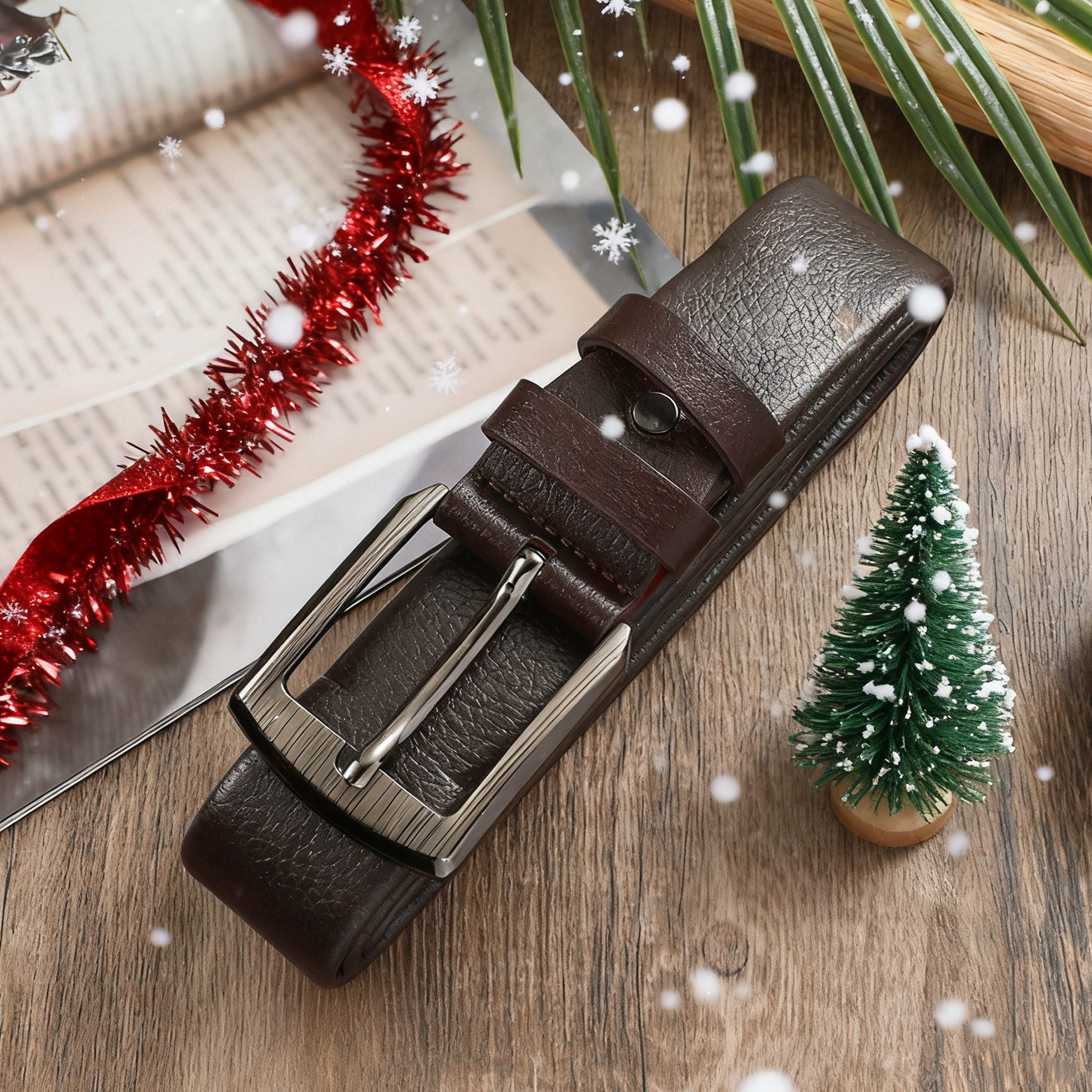 Luckice Geldbörse 4PCS Geschenk für Männer Herrenuhr Gürtel Set (Mann Männer Geburtstag Hochzeitstag Geschenke, Vatertag Geschenkbox,Geburtstagsgeschenk,Weihnachtsgeschenk), Herren Wichtelgeschenk Sets mit Ledergürtel Wallet Watch Gläsern