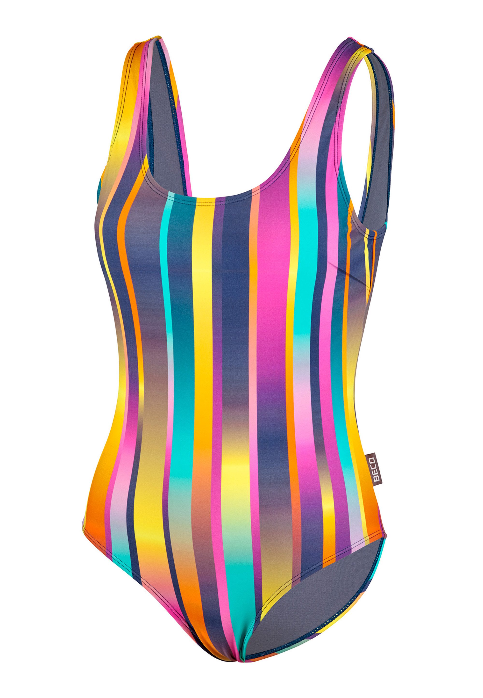 Beco Beermann Badeanzug Summer Stripes (1-St) mit elegantem U-Rücken