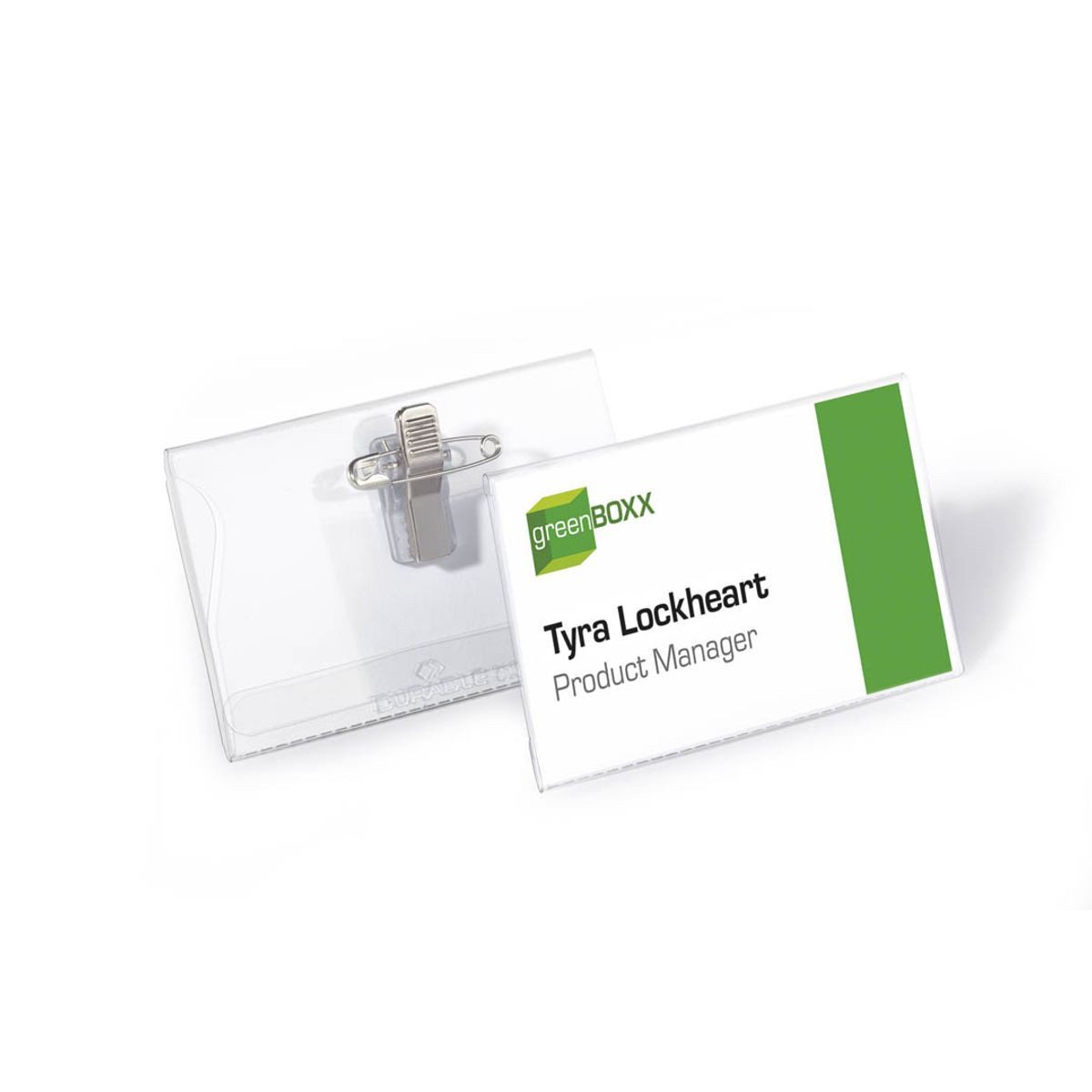 DURABLE Klemmtafel NAMENSSCHILD, Durable 810119 Namensschild, Packung à 50 Stück (mit Kombiklemme, 54 x