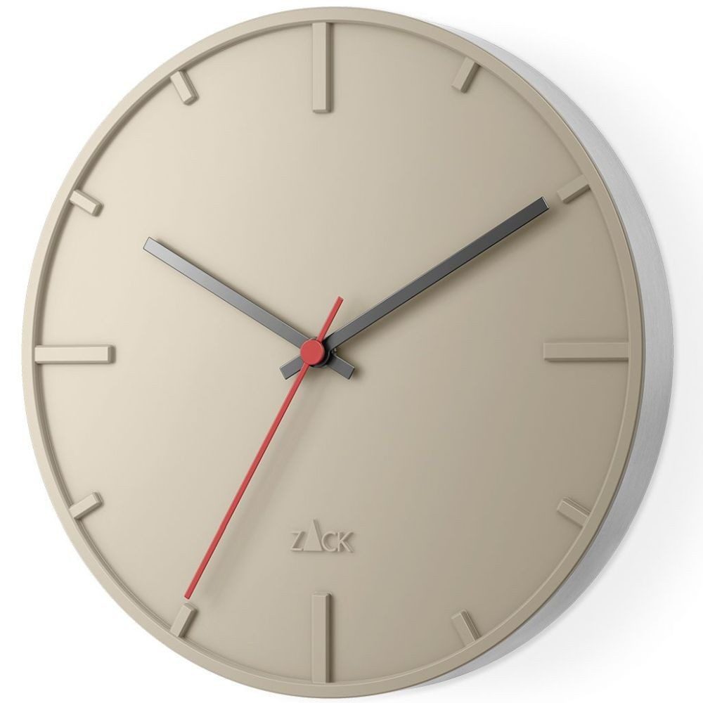 Zack Wanduhr ZACK Wanduhr WANU 60016 beige D. 27 cm Quarz-Werk Edelstahl-Gehäuse
