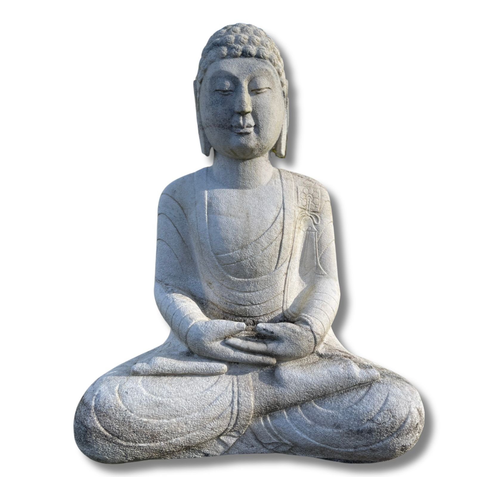 Asien LifeStyle Gartenfigur Buddha Garten Statue Marmor Stein