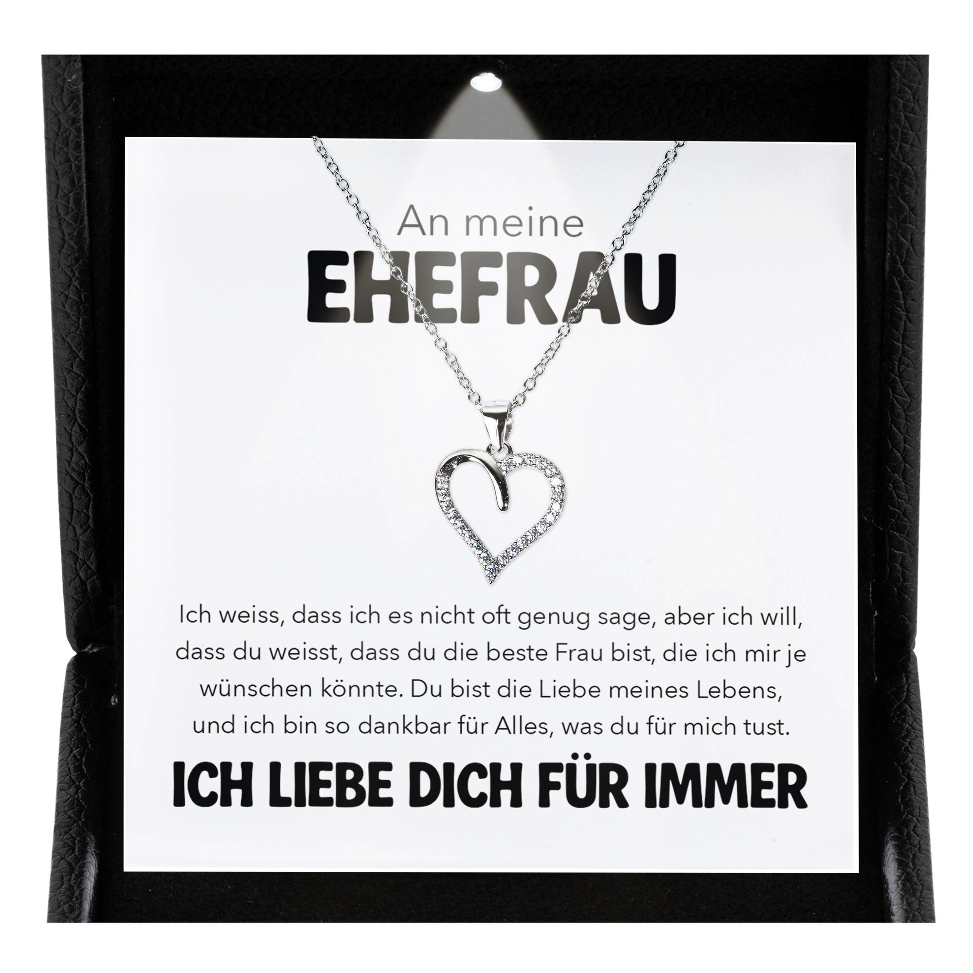 Valentinstagsgeschenk 22Feels Schmuckset Ehefrau Geschenk Hochzeitstag Ich Liebe Dich Kette Herz Valentinstag (inkl. Geschenktasche, Karte, Poliertuch