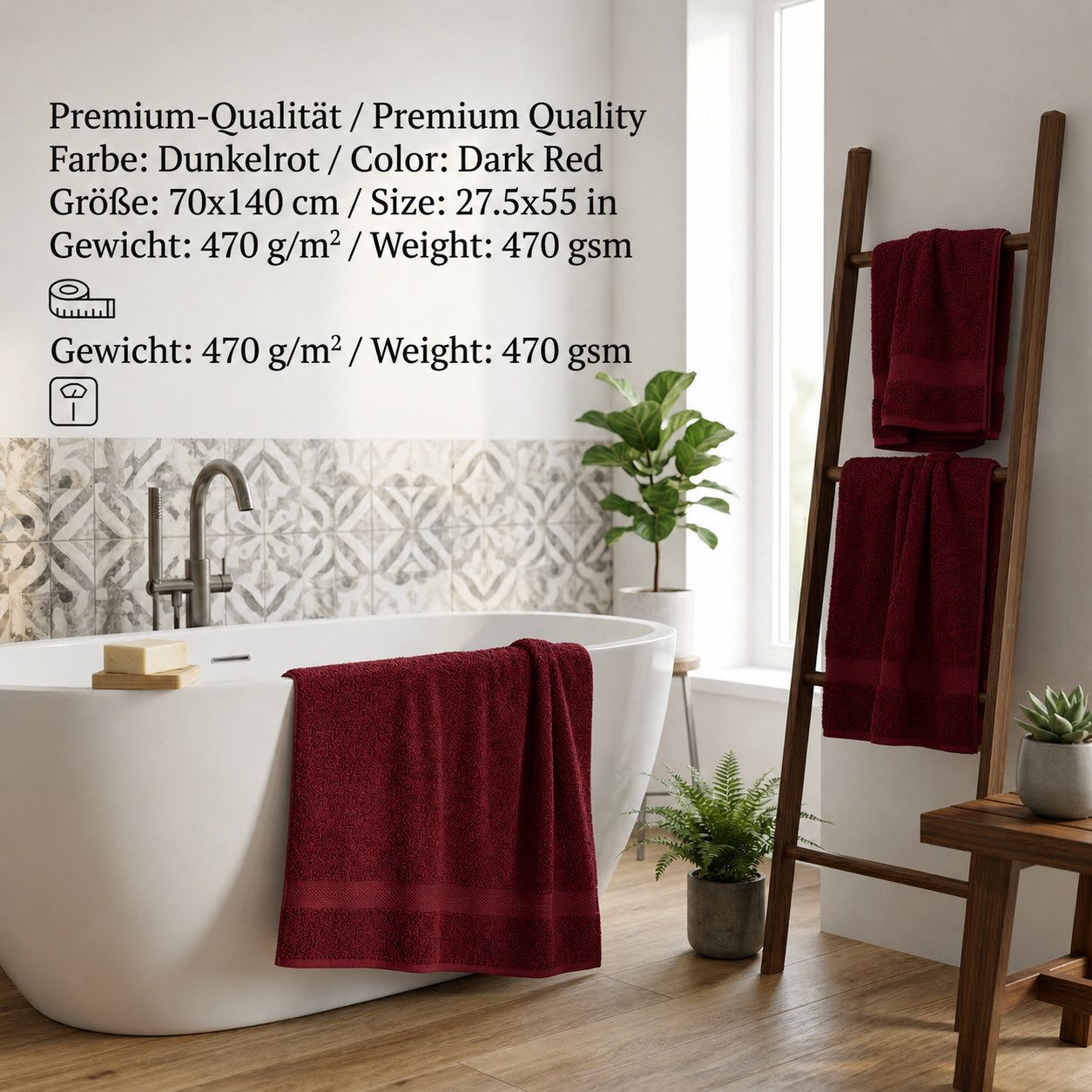 Betz Badetuch 2 Stück Duschtücher Duschtuch Set Größe 70x140 cm, Baumwolle (Set, 2-St)