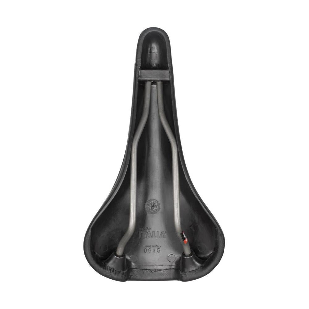 Selle Italia Fahrradsattel Selle Italia Turbo Bonnie Leder-Sattel L1 schwarz 146 × 275 mm, Fec-Al