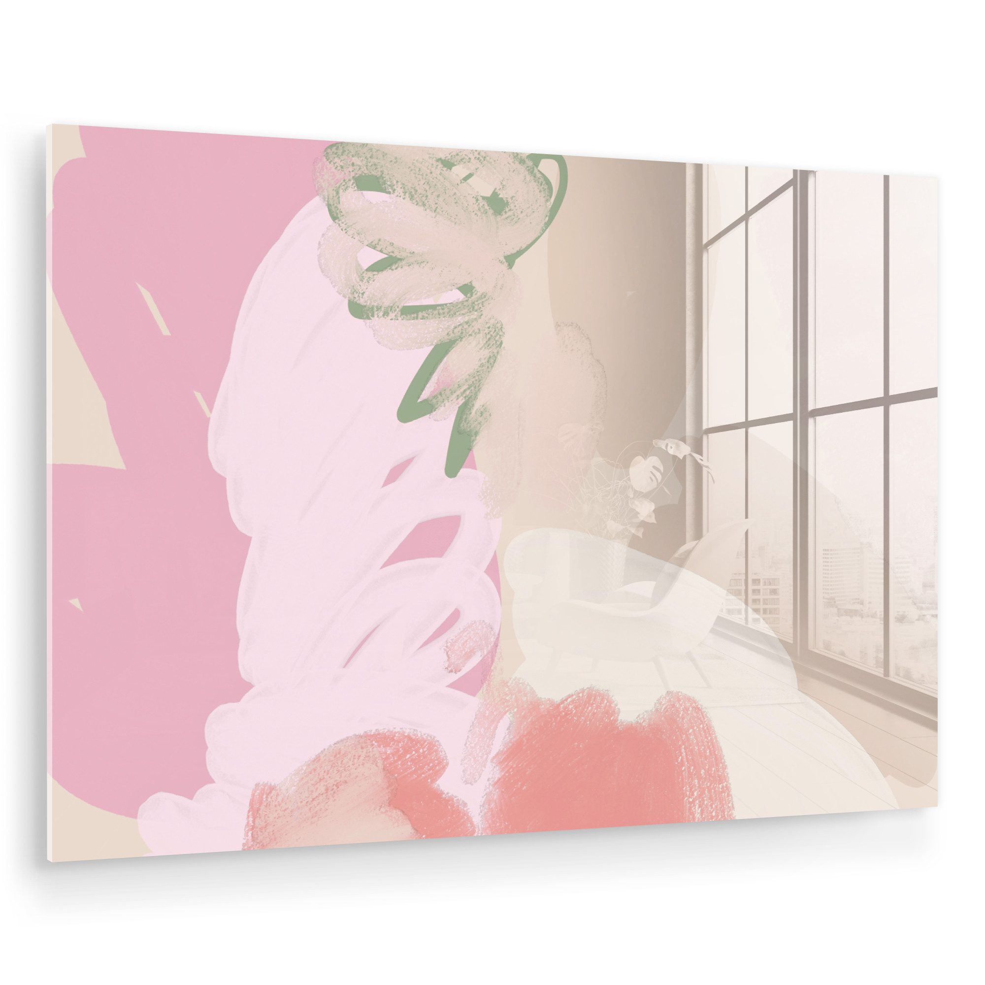 MuchoWow Acrylglasbild Rosa - Kunst - günstig online kaufen