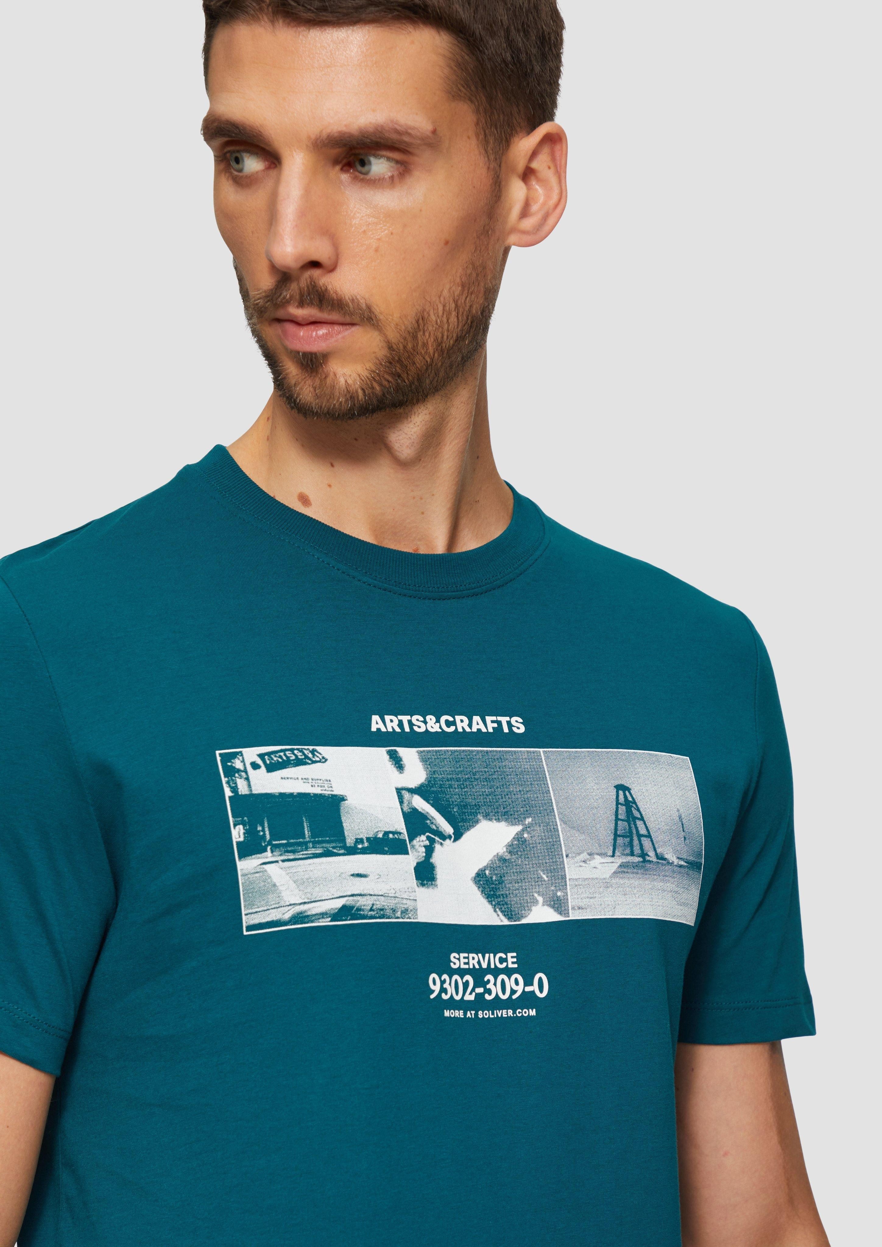 s.Oliver Kurzarmshirt T-Shirt mit Crew Neck günstig online kaufen