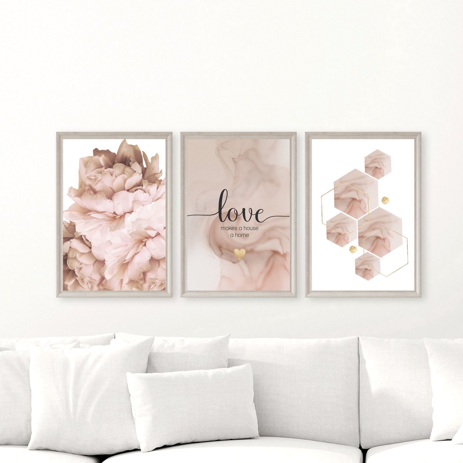 homestyle-accessoires Poster Bilder Bilderset Wandbilder LOVE günstig online kaufen