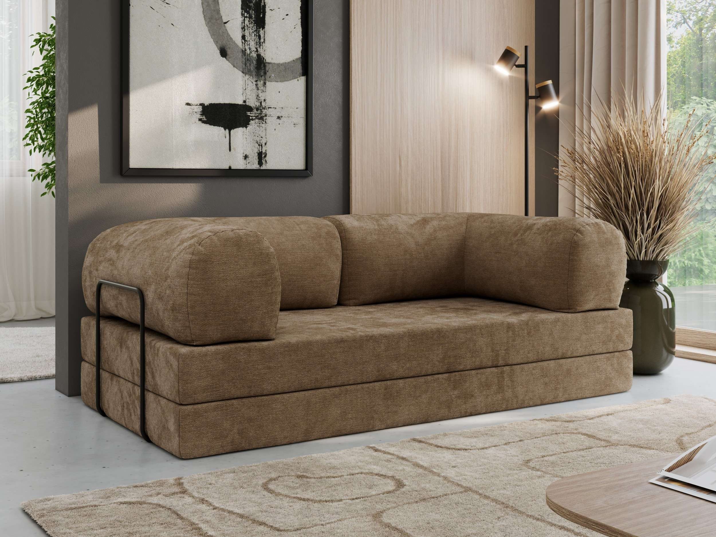 MKS MÖBEL Sofa ORSETTO, Set, Schlafsofa, HR- und T30-Schaum, stabiler Metallrahmen, flexibel konfigurierbar