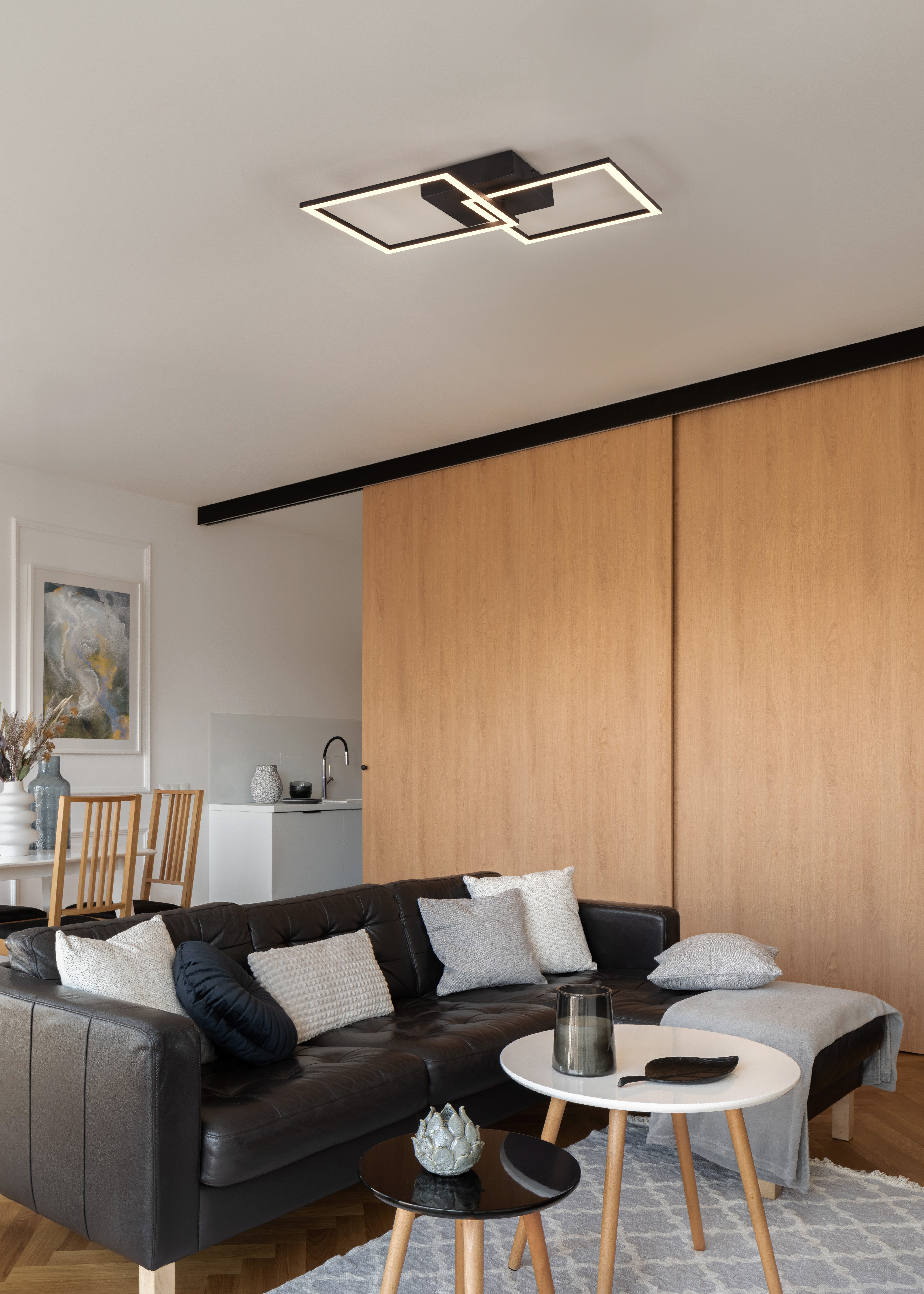 my home LED Deckenleuchte ANTJE, Deckenlampe, schwenkbare LED-Rechtecke, LED fest integriert, Warmweiß, Wand- und Deckenmontage möglich