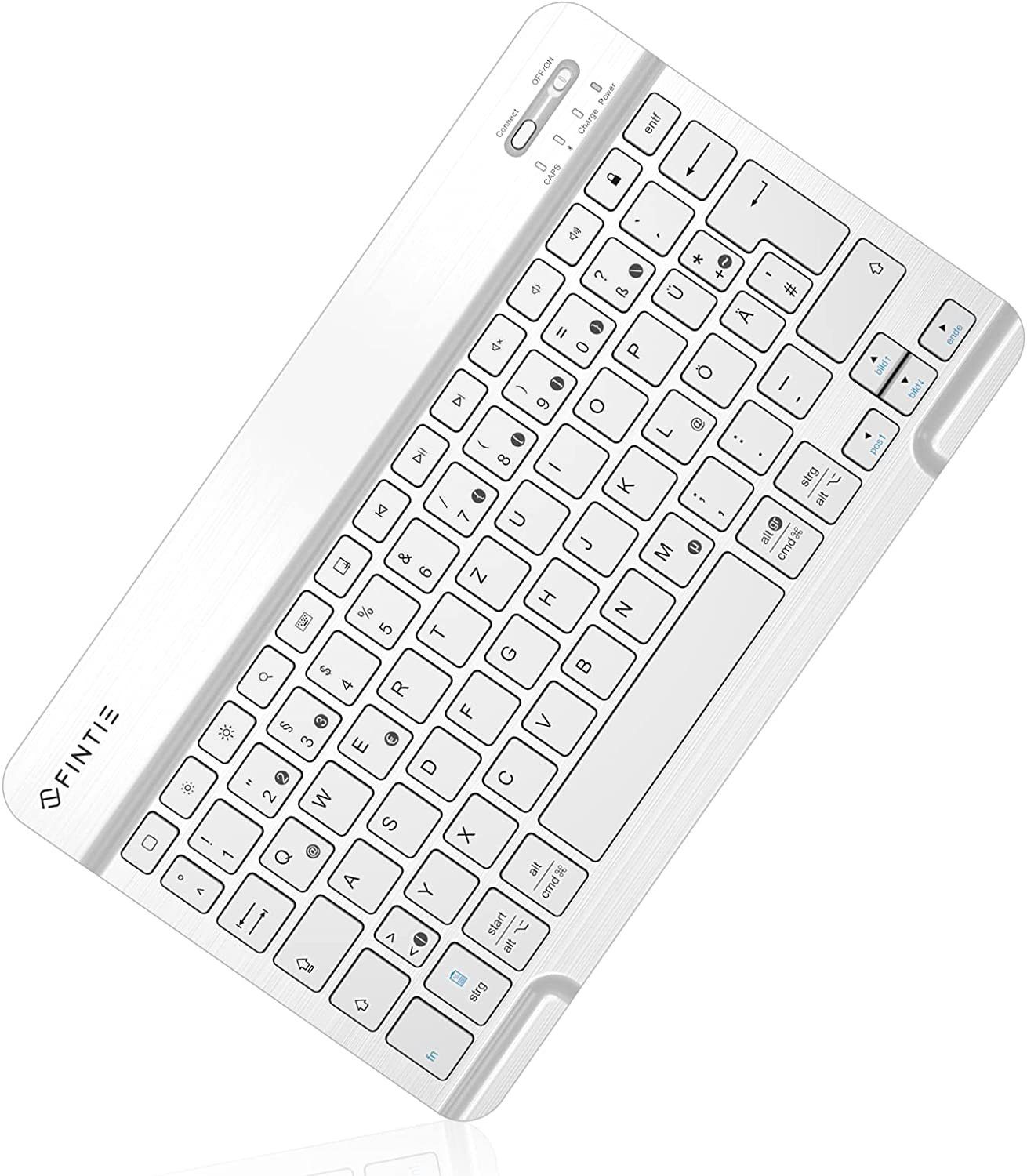 Fintie Ultradünn Bluetooth Tastatur, deutsche Layout QWERTZ Tablet-Tastatur (für iPad Air/Pro/Mini/iPad 10.9/10.2/9.7/iPhone/Samsung/Android)