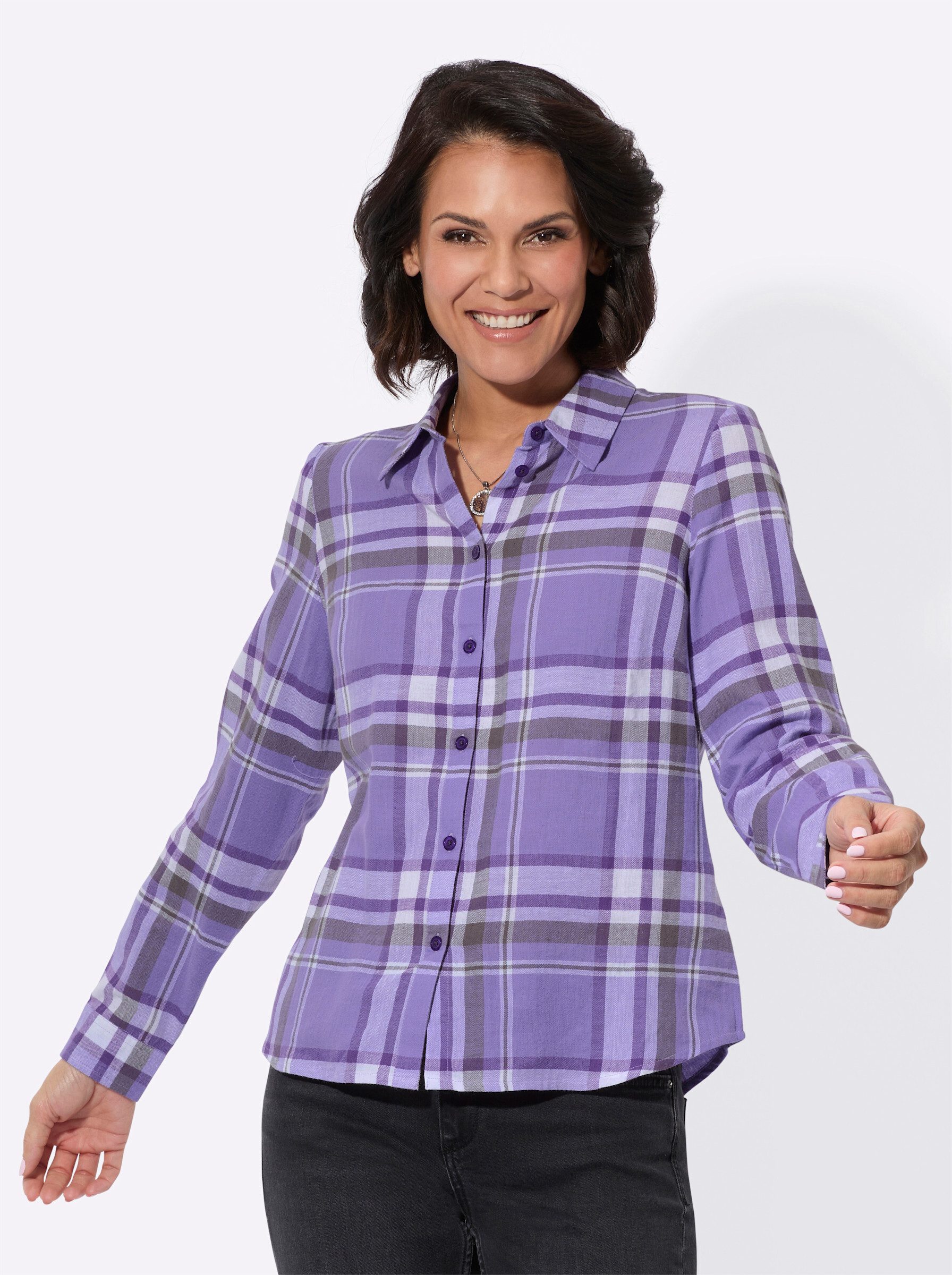 Klassische Bluse Flanellbluse