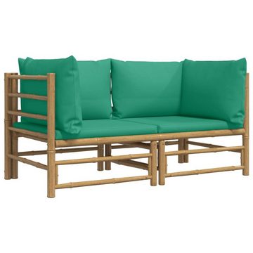 vidaXL Gartenlounge-Set Gartensofa mit Kissen Bambus