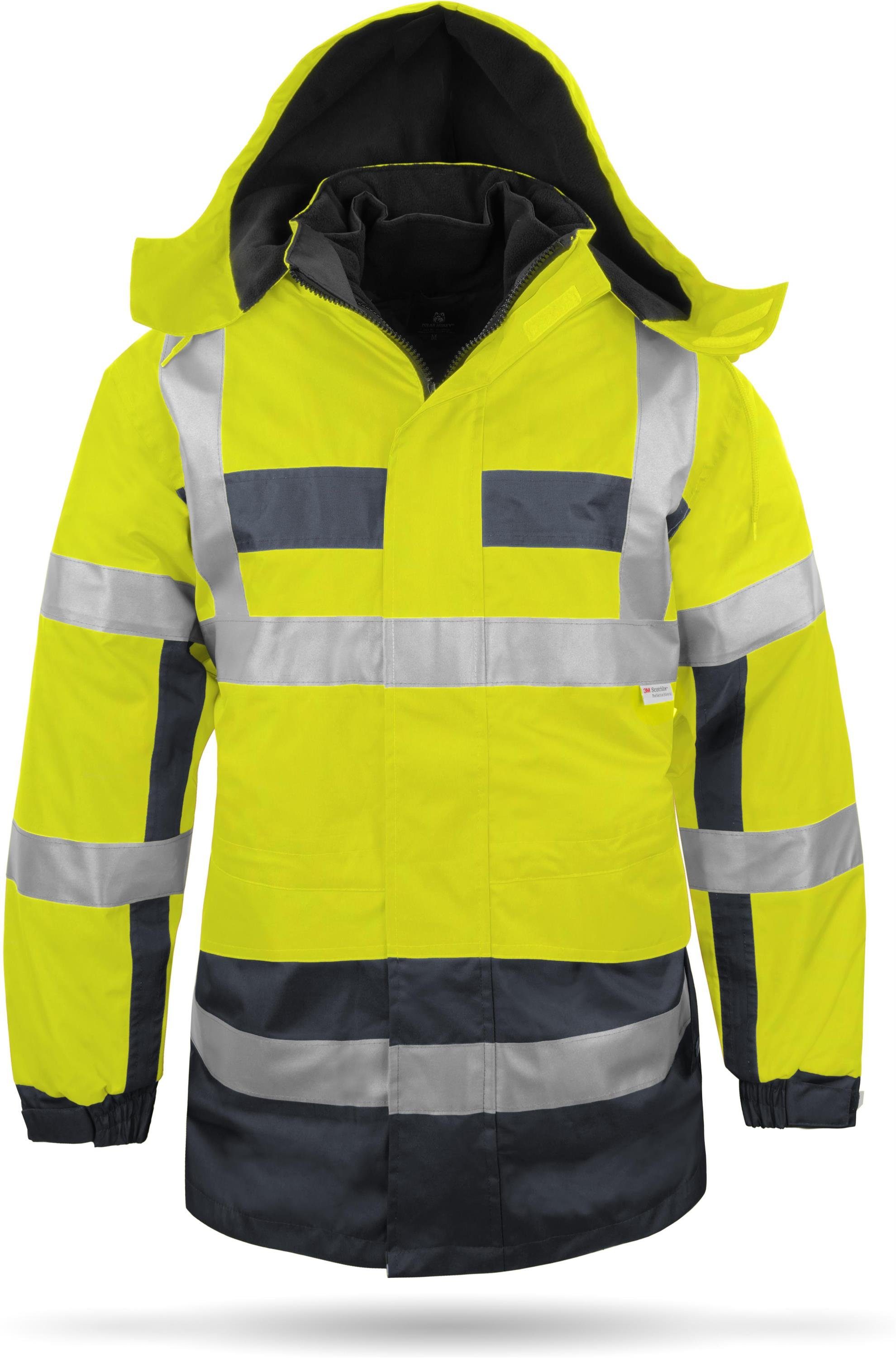 Polar Husky Pilotenjacke Sicherheitsjacke 4-in-1 Warnschutzparka