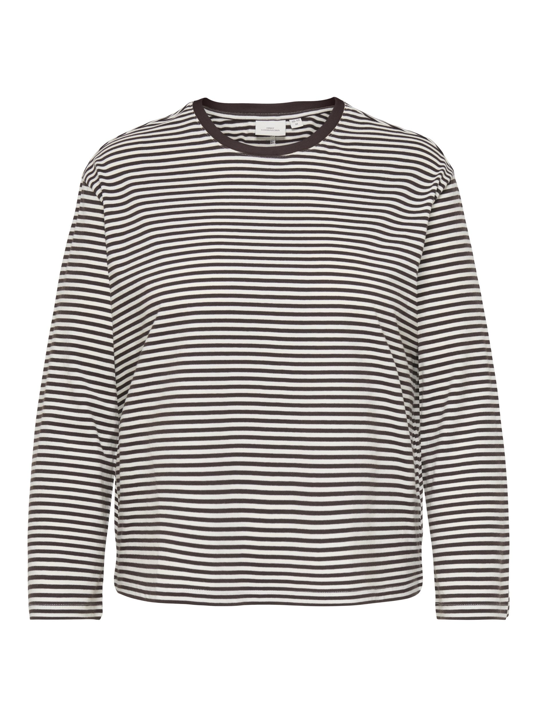 JDY Blusenshirt CARFREJA STRIPE L/S WIDE SLEEVE JRS 237375003 Coffee Bea