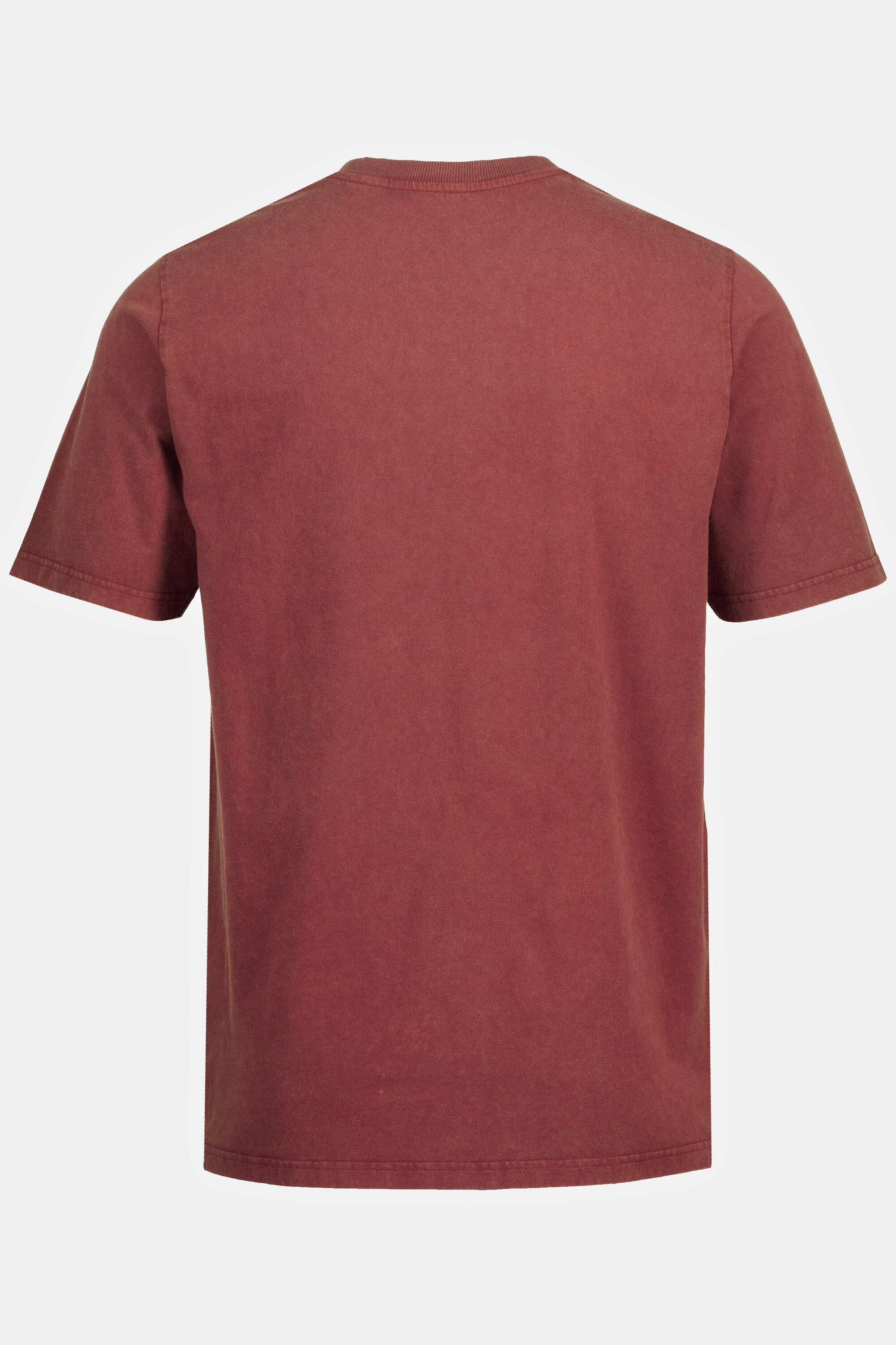 Henley Halbarm Vintage T-Shirt Rundhals Look JP1880