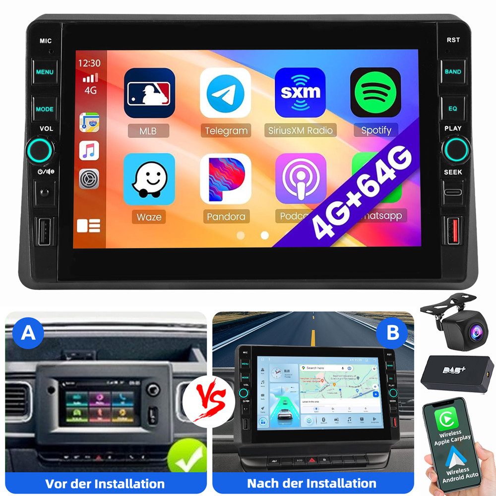 ESSGOO Für Renault Master III Opel Movano B Nissan NV400 Android 15 Carplay Navigationsgerät (Carplay Android Auto Bluetooth FM AM RDS WIFI GPS Navigationsgerät)