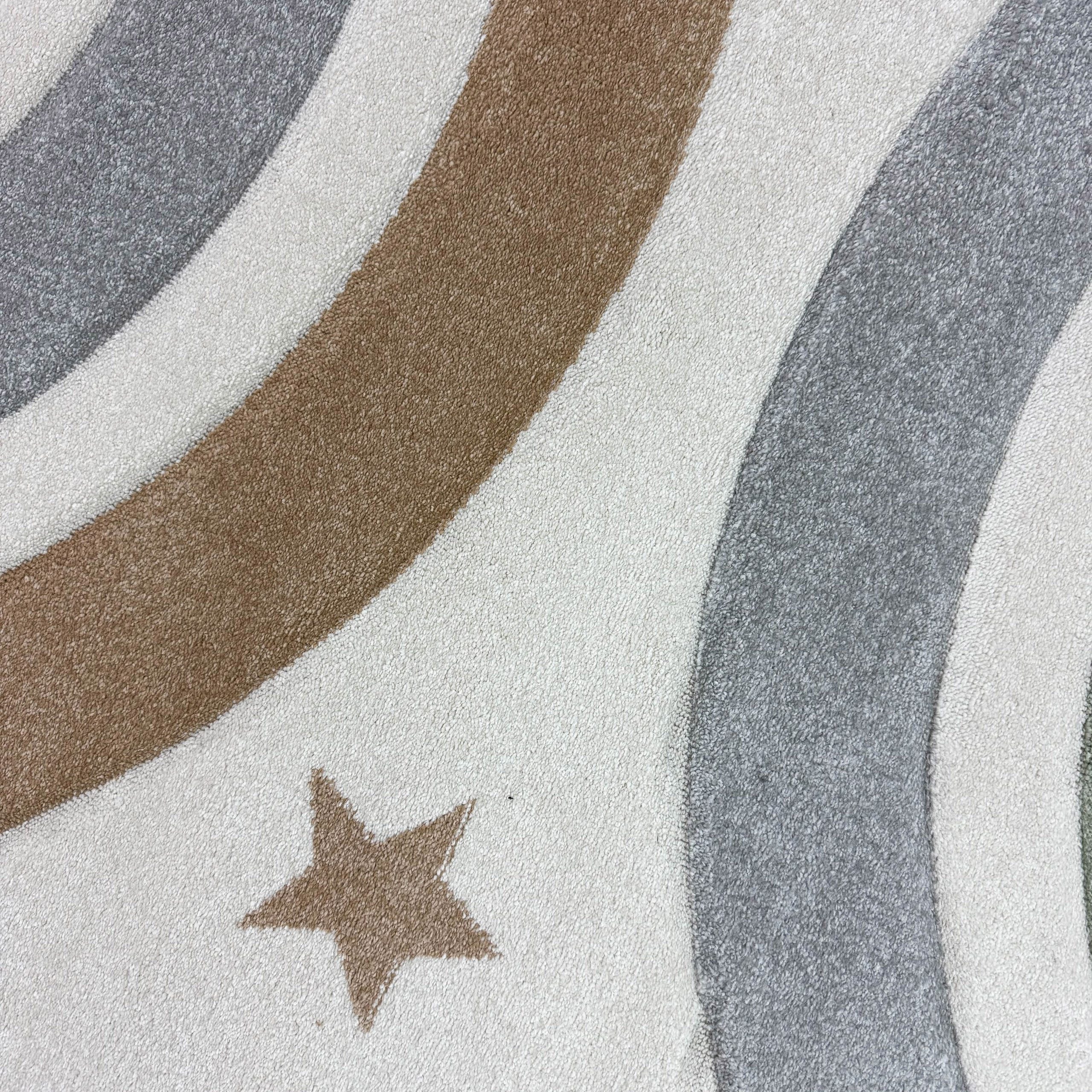 Carpetia Kinderteppich Moderner Teppich Pastellfarben weich mit Regenbogendesign in Creme, rechteckig, Höhe: 10 mm