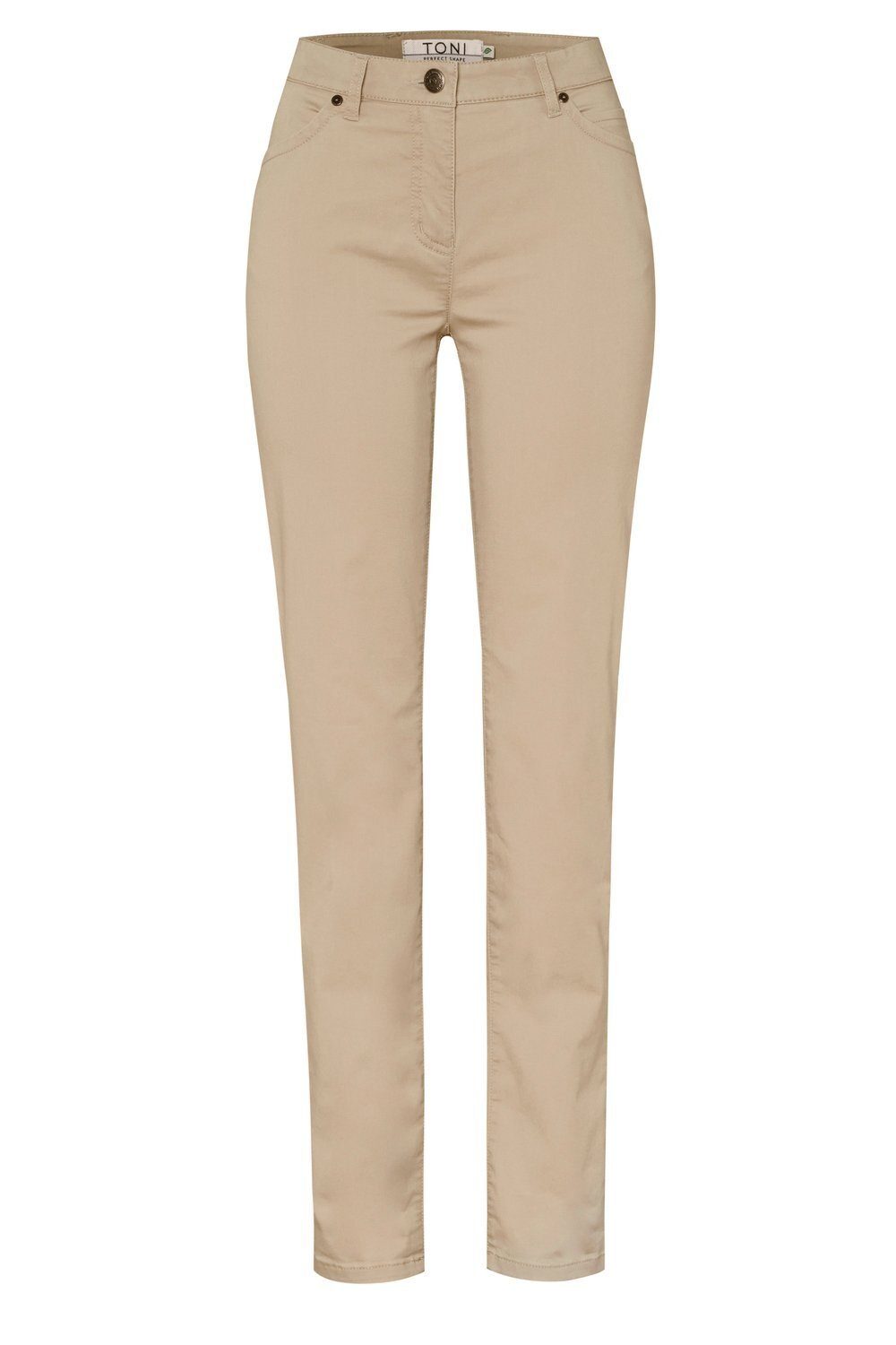Perfect beige Baumwolle 072 TONI Shape aus softer - 5-Pocket-Hose