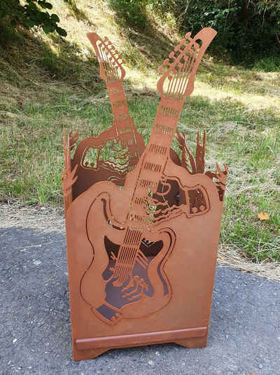 Ferrum Art Feuerkorb Feuerkorb Gitarre - Edelrost