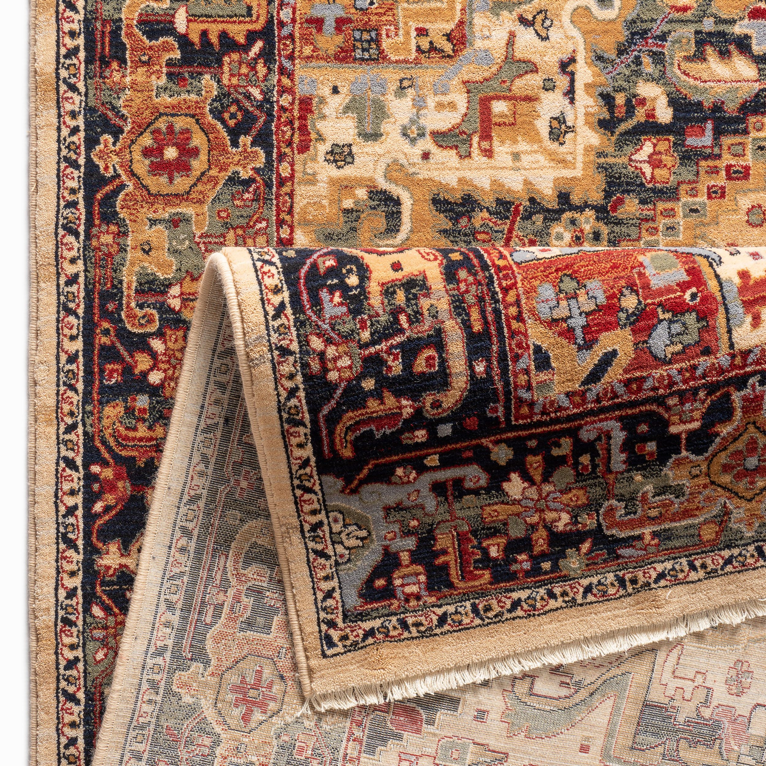 THEKO Wollteppich Saharna 2886, rechteckig, Höhe: 10 mm, reine Wolle, Orient-Optik, mit Fransen – Bild 4 von 5