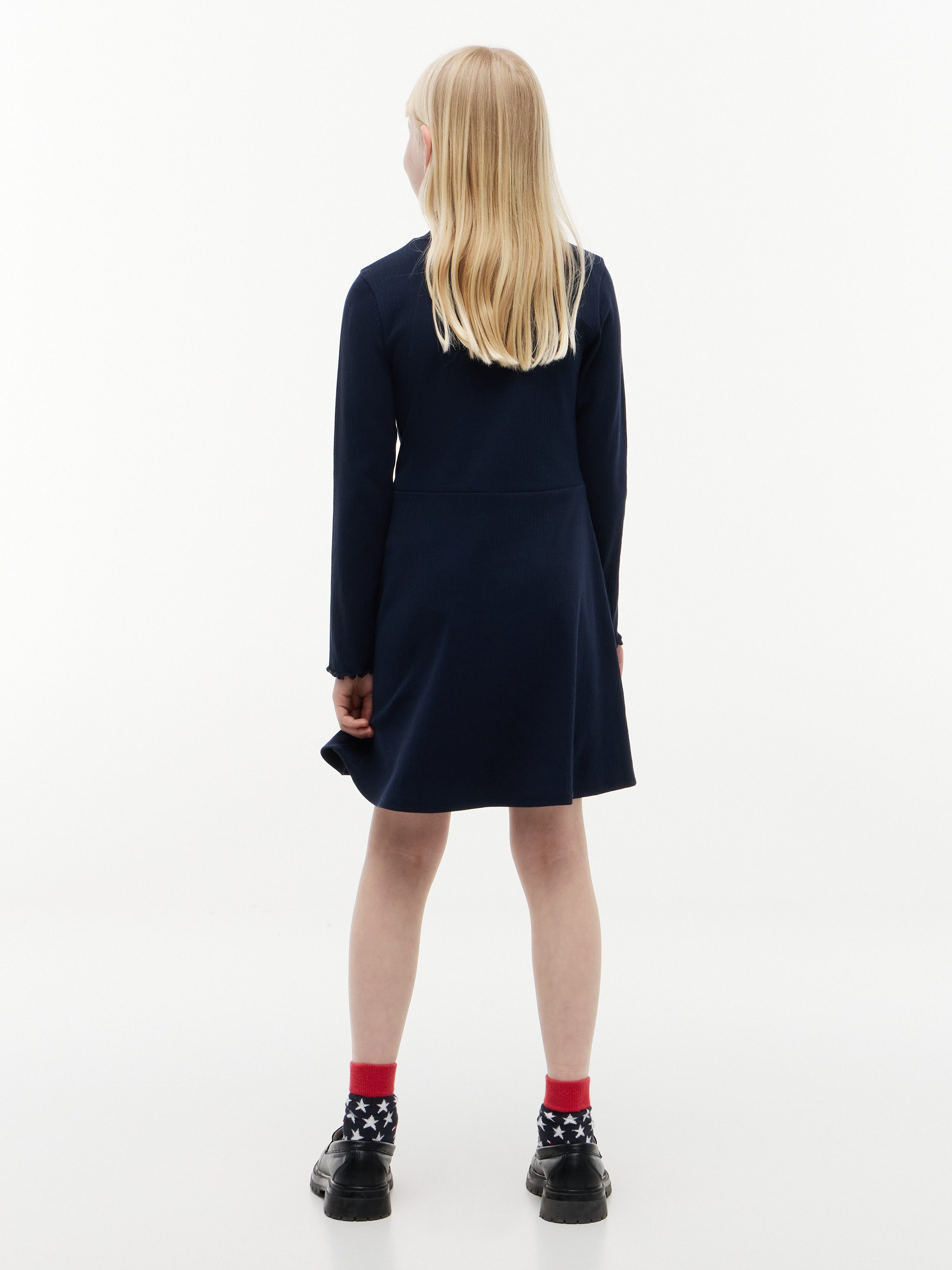 Tommy Hilfiger Skaterkleid Stehkragen, Regular Fit, Kinder bis 16 Jahre – Bild 2 von 5