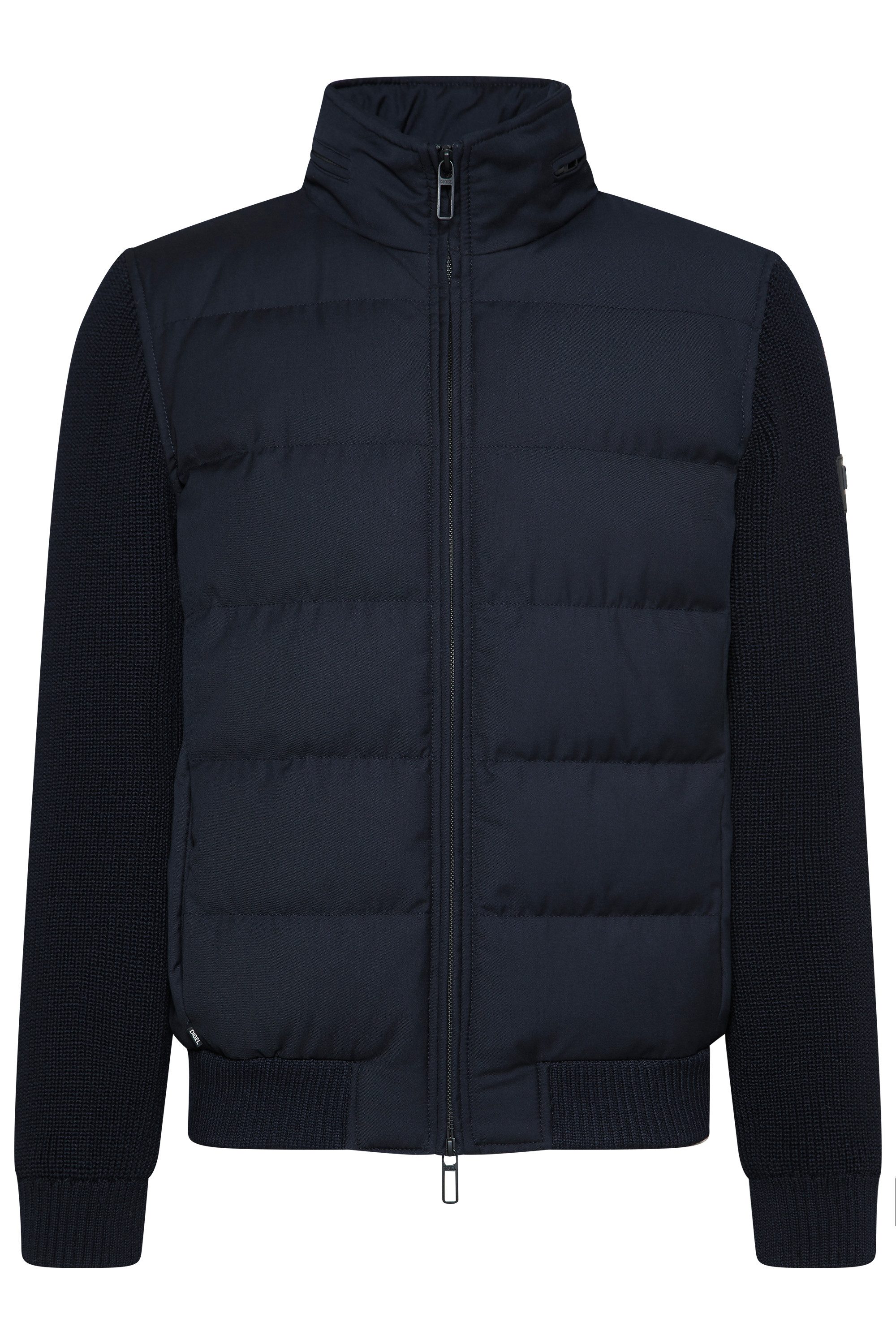 Digel Winterjacke Draco (1-St) “Animal free” Kunstdaunenfüllung, maskuliner Strick an den Ärmel