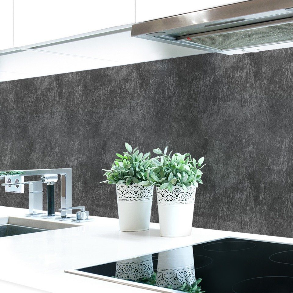 Küchenrückwand Holzwand Grau Premium Hart-PVC 0,4 mm selbstklebend 