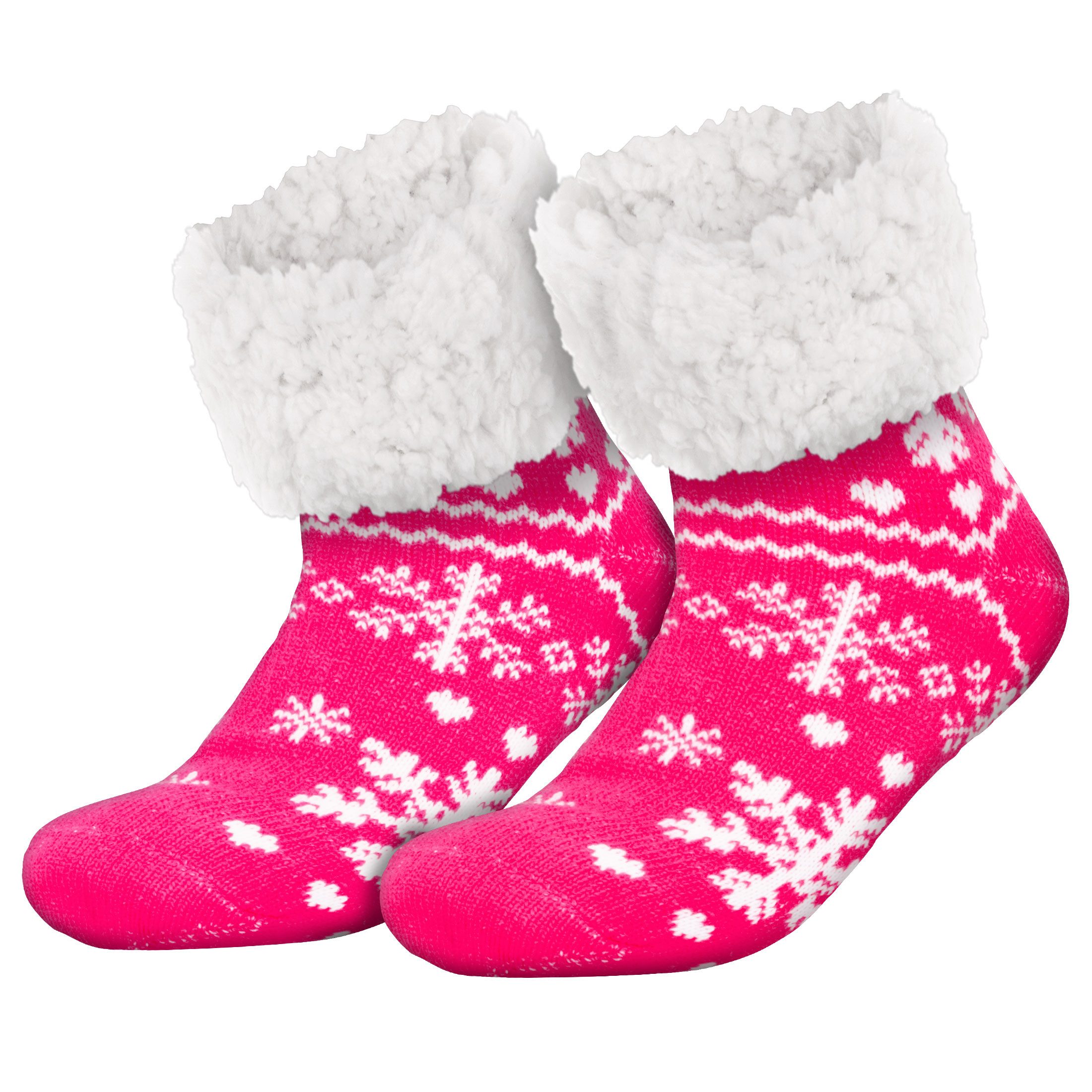 compagno Kuschelsocken (1-Paar) Kuschelsocken Schneeflocke Anti Rutsch Wintersocken Noppensocken