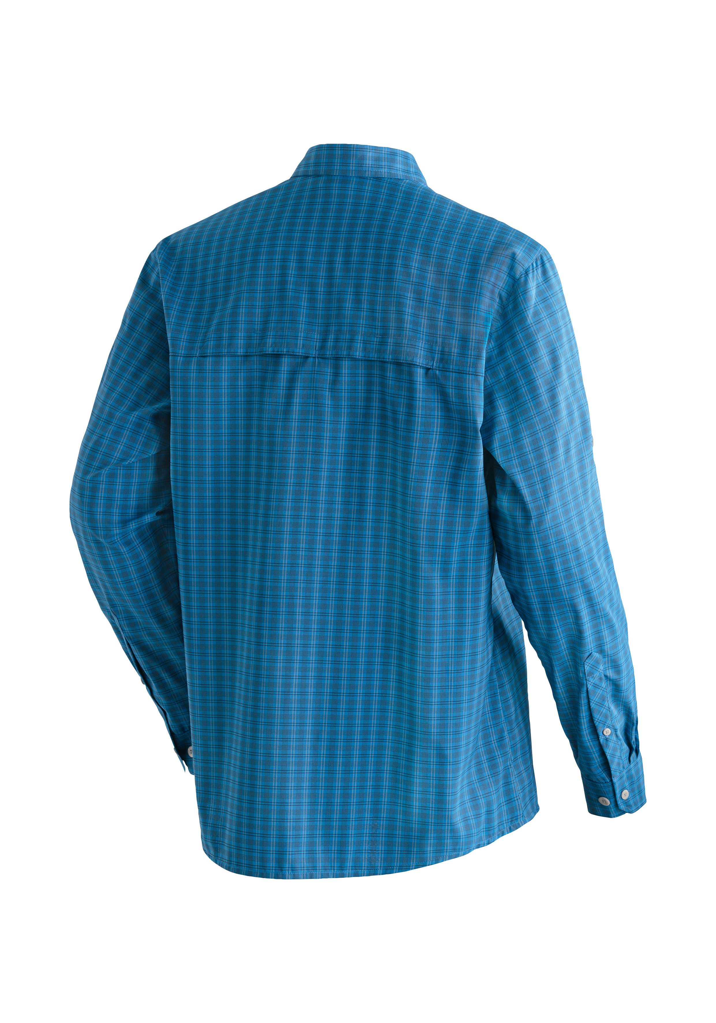 Maier Sports Funktionshemd Mats L/S Herren Hemd langarm, karriertes Freizeithemd, Langarmhemd, Regular Fit