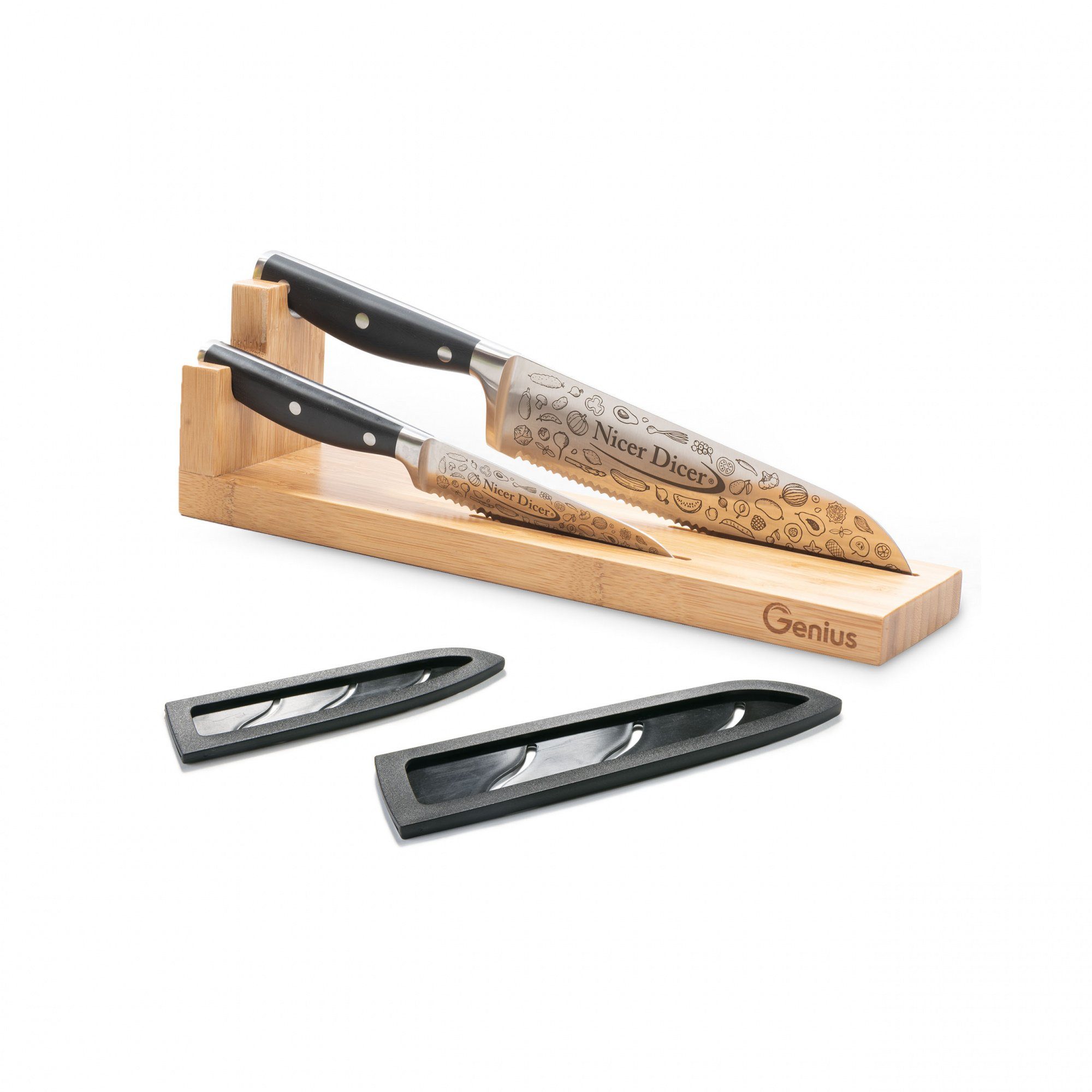 Kochmesser Nicer Dicer Knife Professional Messer-Set inkl. Messerblock Set 5-tlg.