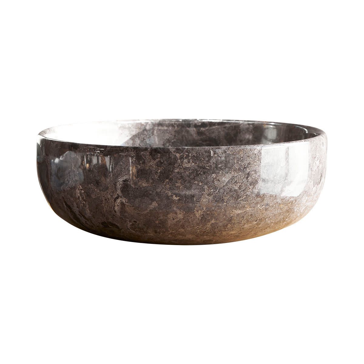 Tikamoon Waschbecken Rundes Marmorwaschbecken Pia light grey günstig online kaufen