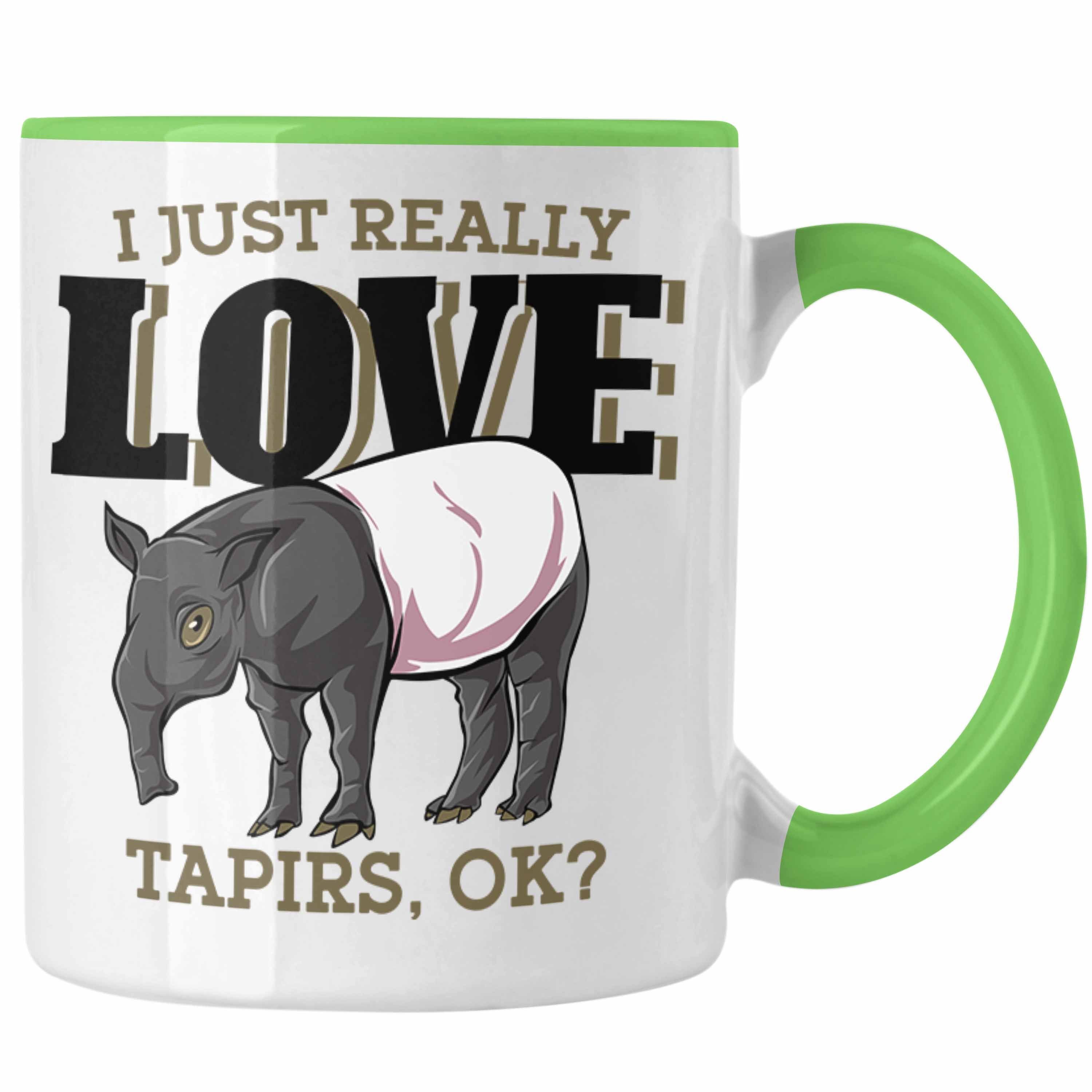 Tasse Tasse Lustige Trendation Grün Geschenk Liebhaber Tapir Tapir