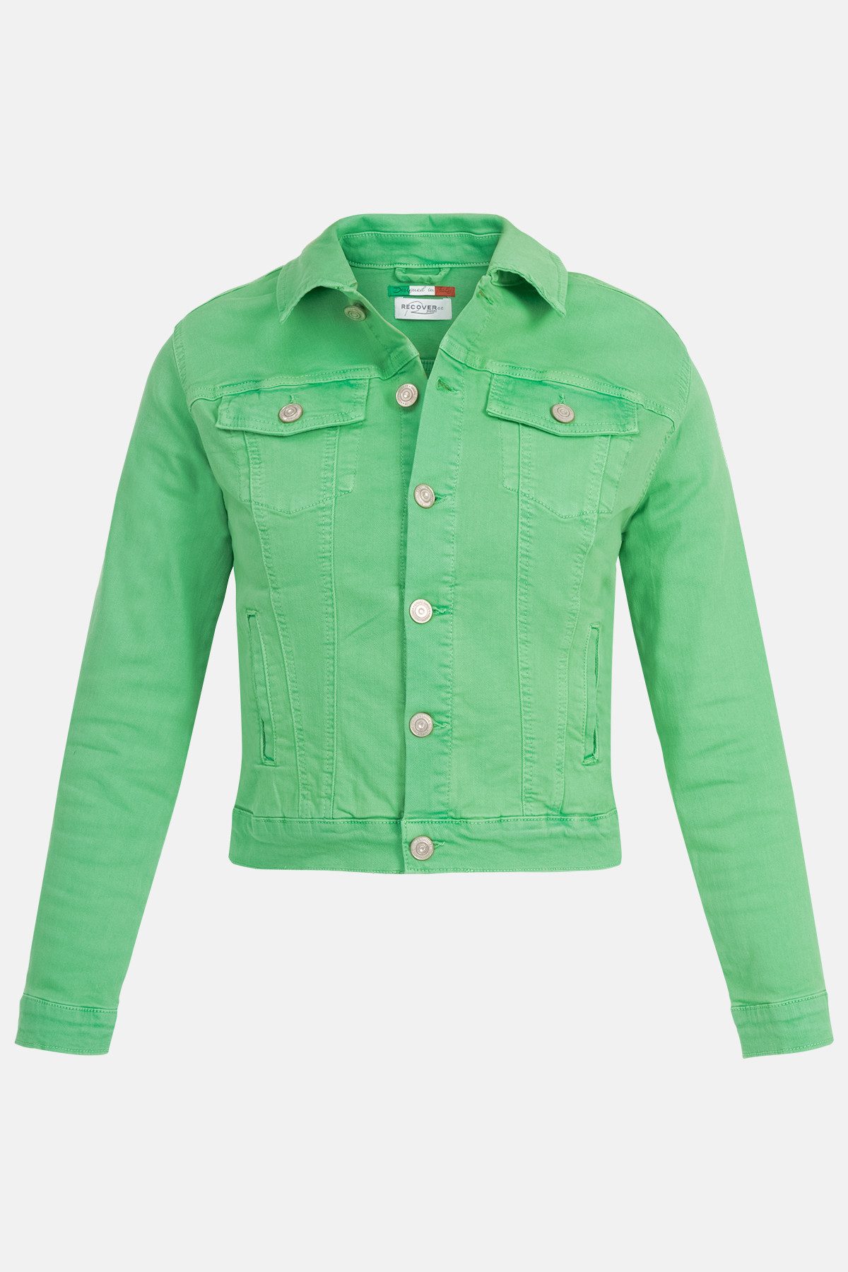 Recover Pants Jeansjacke Farbenfroher Allrounder: Elastische Jeansjacke „Chic“ für jeden Look klassicher Jeansjacken-Style