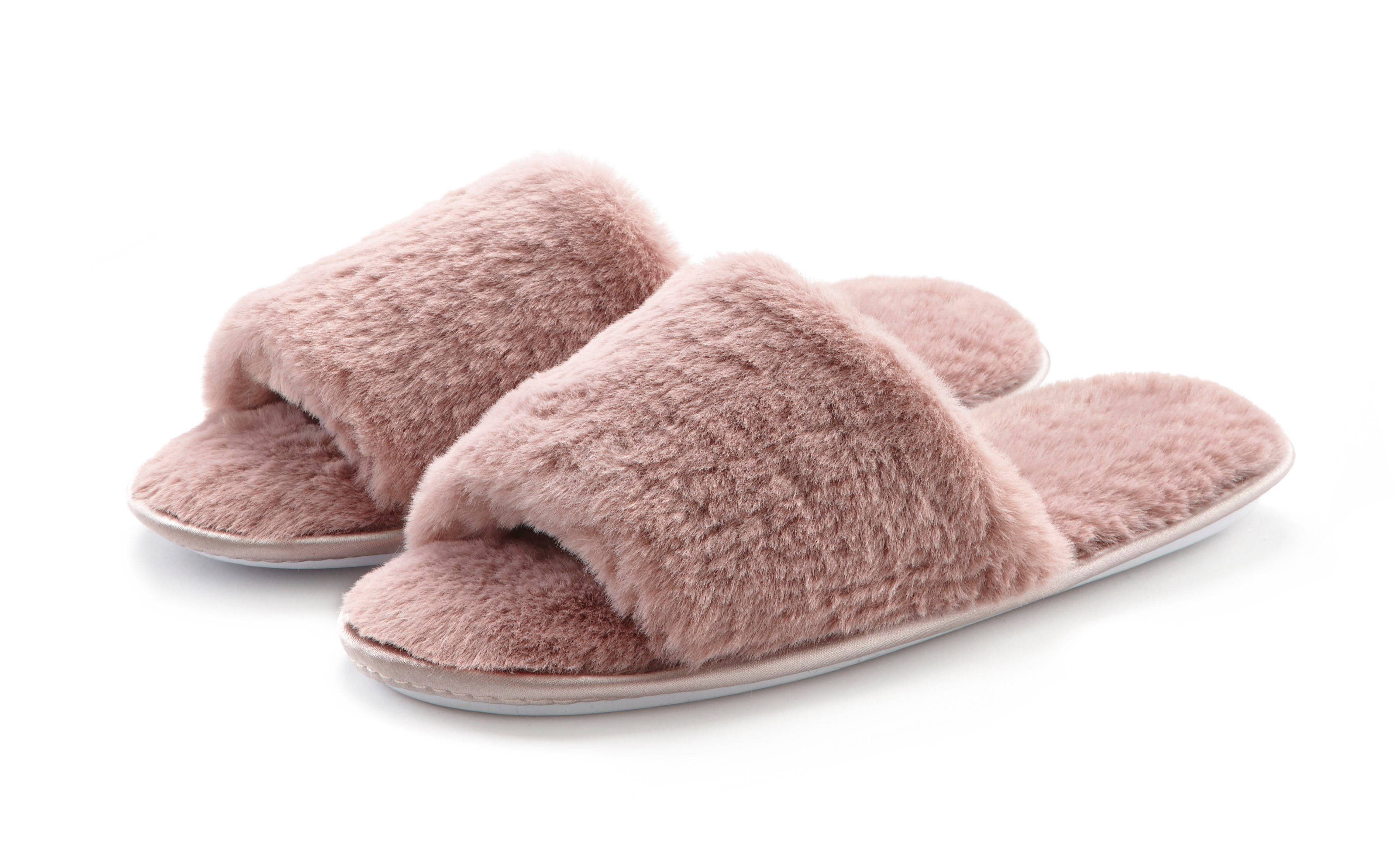 Vivance Dreams Hausschuh, Pantoffel, Pantolette mit kuscheligem, warmen Fel günstig online kaufen