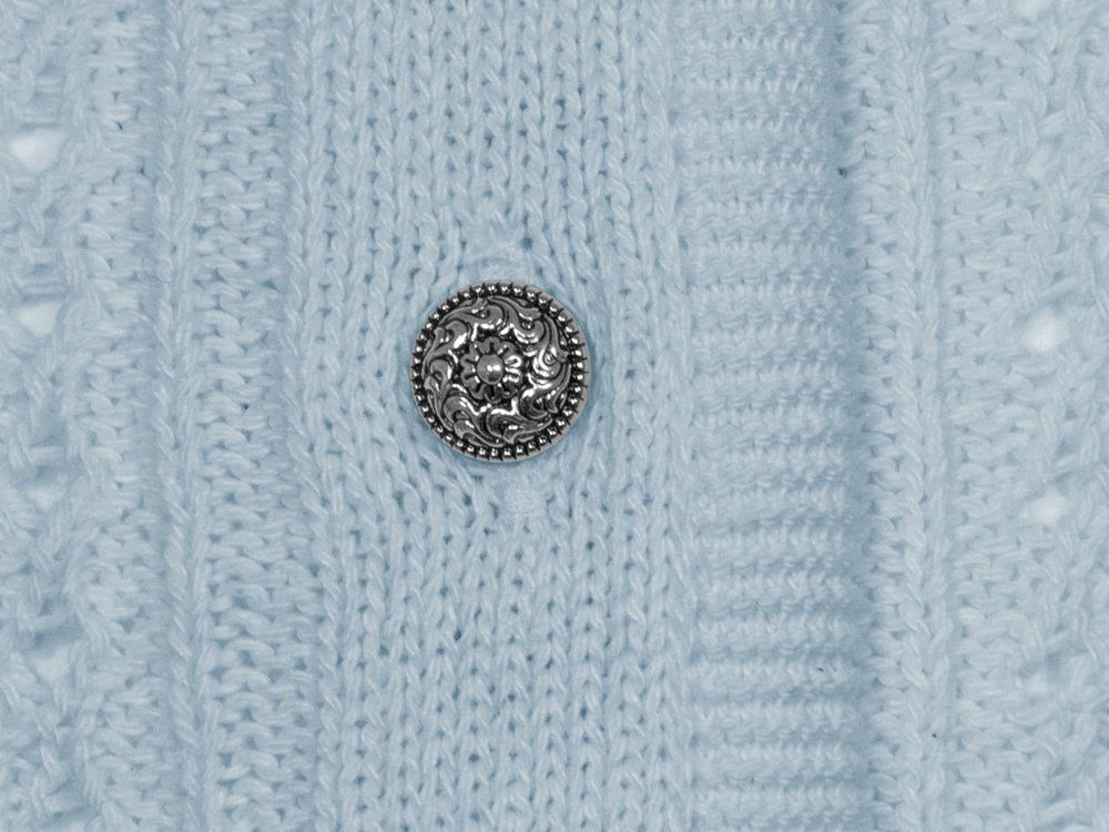 Huber Mode & Tracht Strickjacke 'Alia' für Mädchen, Eisblau