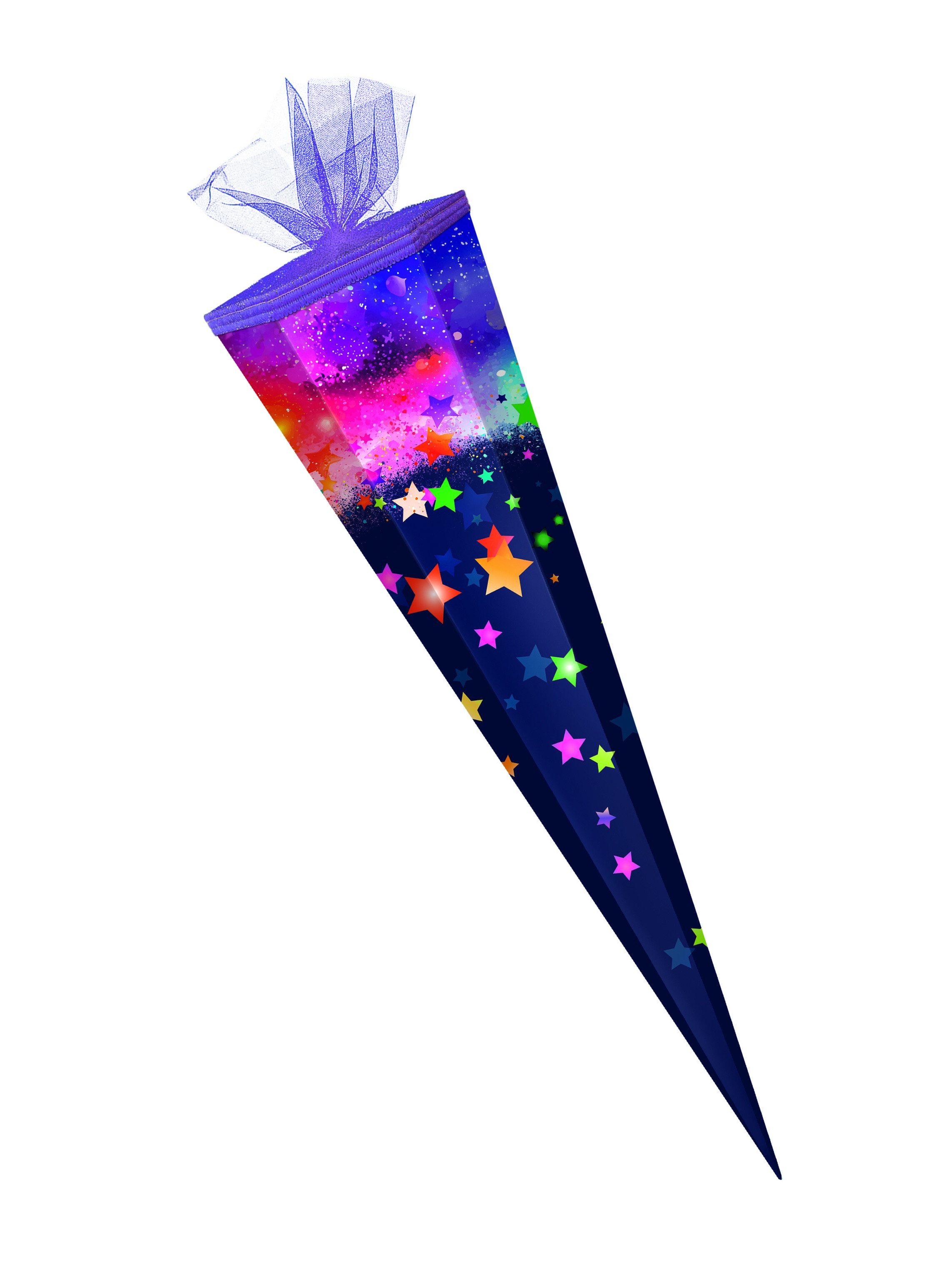 Verpackungsmittel GmbH Markneukirchen Schultüte Schultüte / Zuckertüte / 85cm / eckig / "Stars"