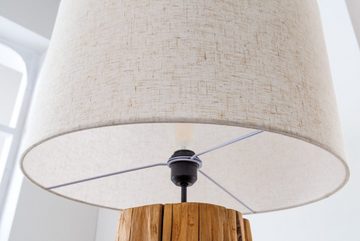 riess-ambiente Stehlampe ROOTS 160cm beige / natur, Ein-/Ausschalter, ohne Leuchtmittel, Wohnzimmer · Massivholz · Leinen · Handarbeit · Maritim