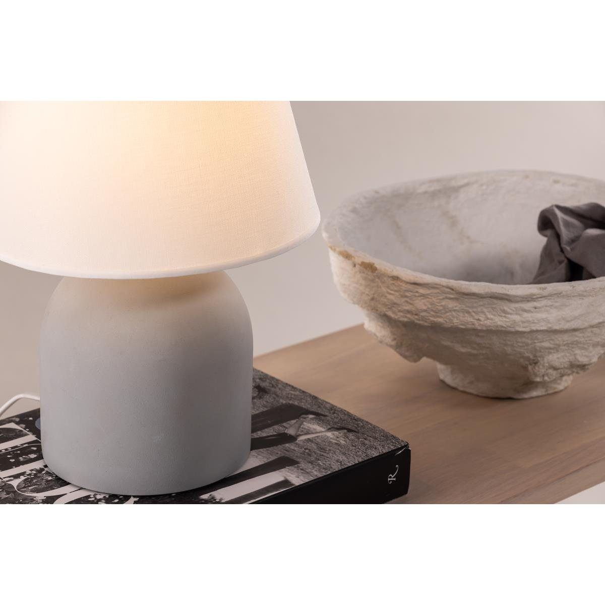 Zischlampe Tisch-Tageslichtlampe in 37cm STYRSÖ Design, - modernem Nachttischlampe Lampe BOURGH - weiss