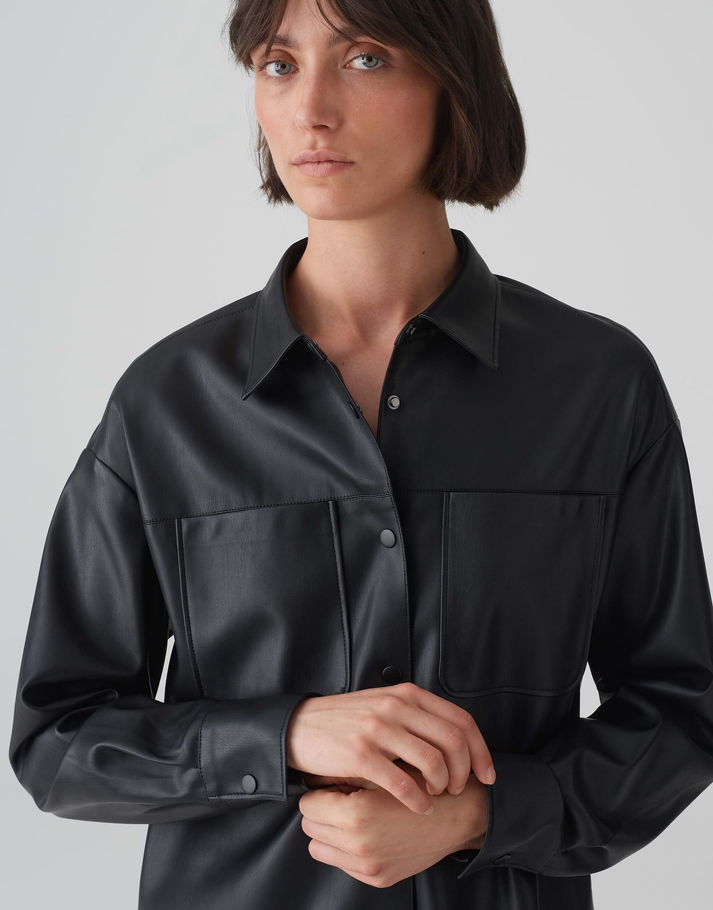 OPUS Damen Bluse In Lederoptik – Lässig, Vielseitig & Super Weich!