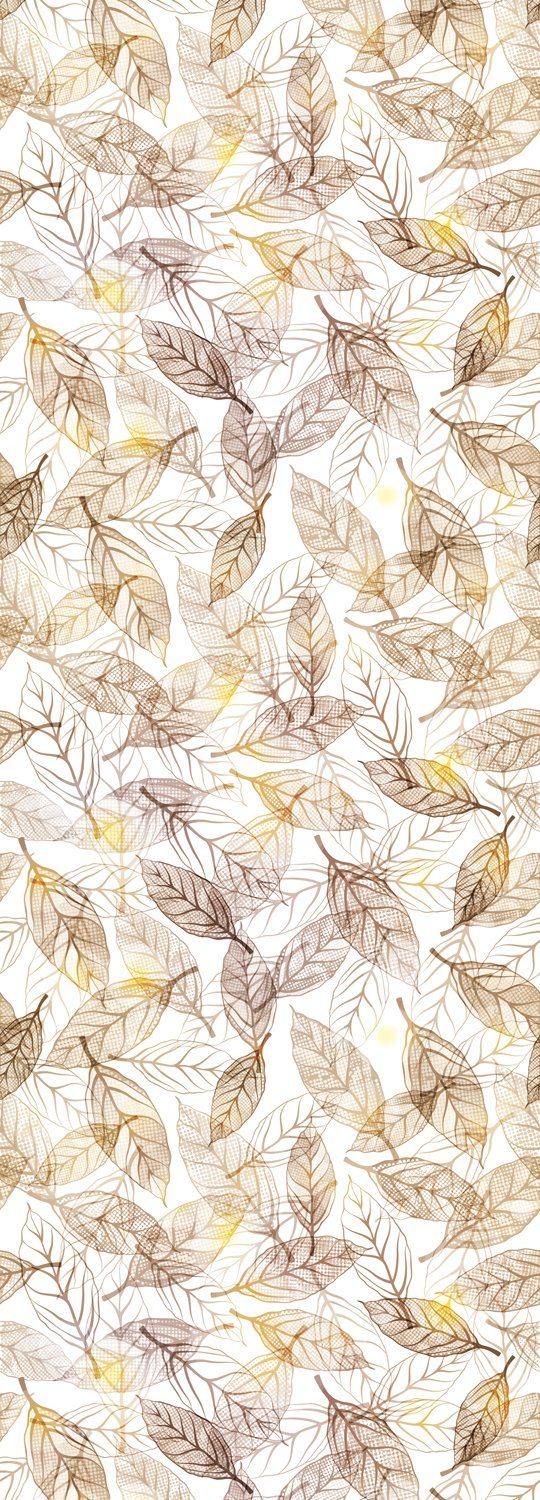 queence Vinyltapete Blätter braun, glatt, natürlich, (1 St), Selbstklebende  Tapete 90x250cm mit herbstlichem Motiv | Vinyltapeten