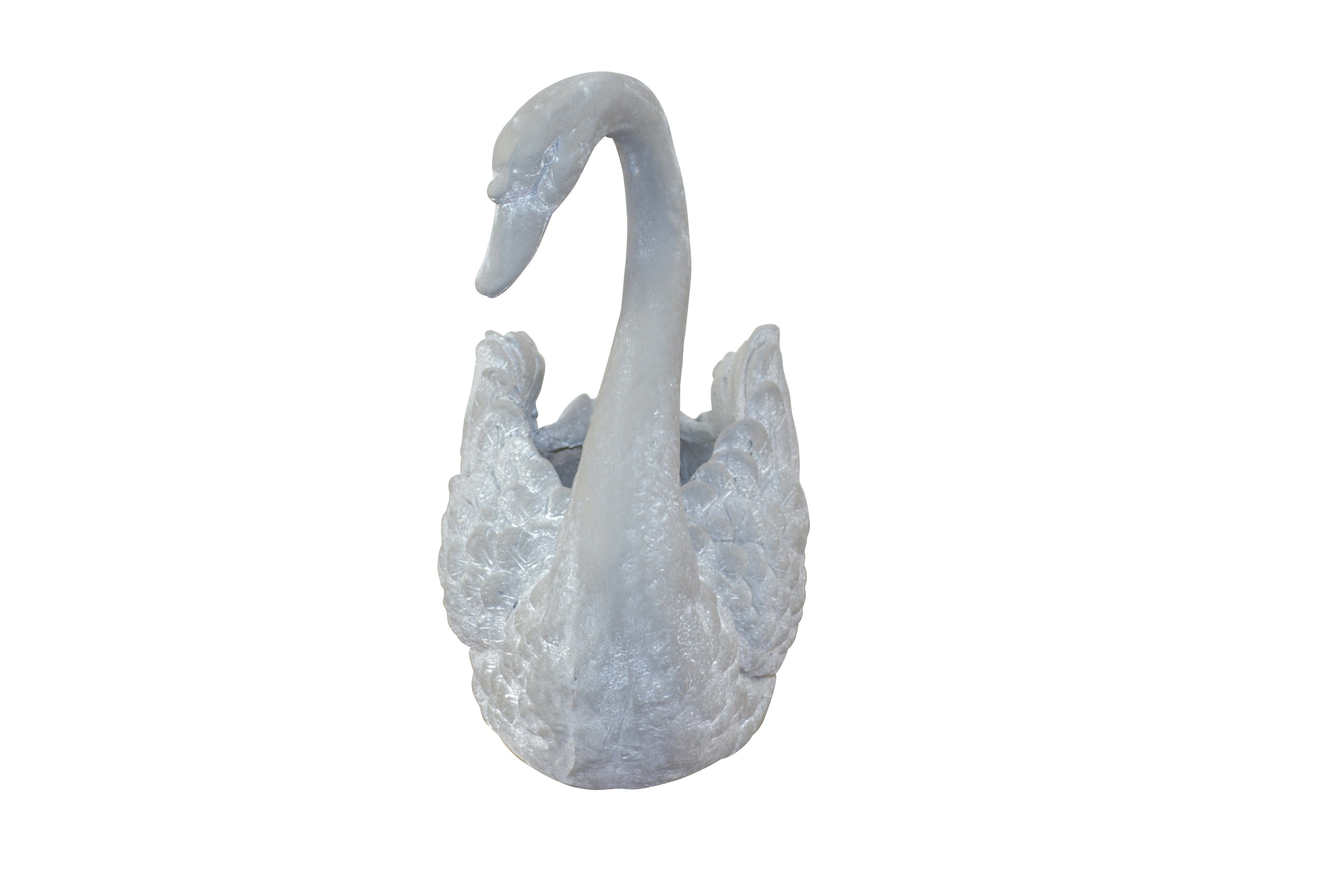 moebel-direkt-online Pflanzkübel Schwan (mit Pflanzeinsatz ca. 18,5 cm breit, 12 cm tief und 15 cm hoch), aus Polyresin (Magnesium-Pulver), mit Pflanzeinsatz